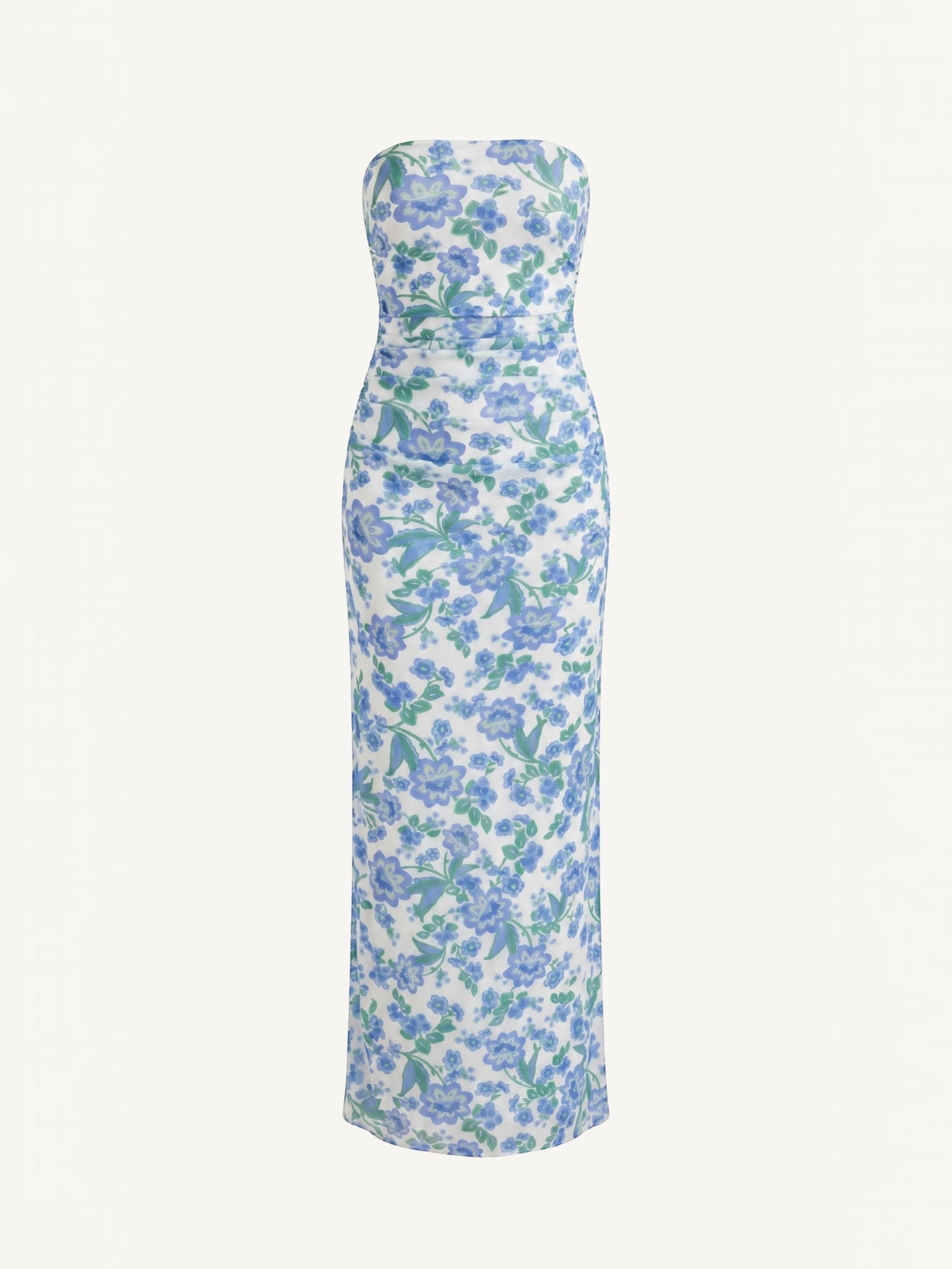 Elodie Bandeau-Maxikleid mit Raffung