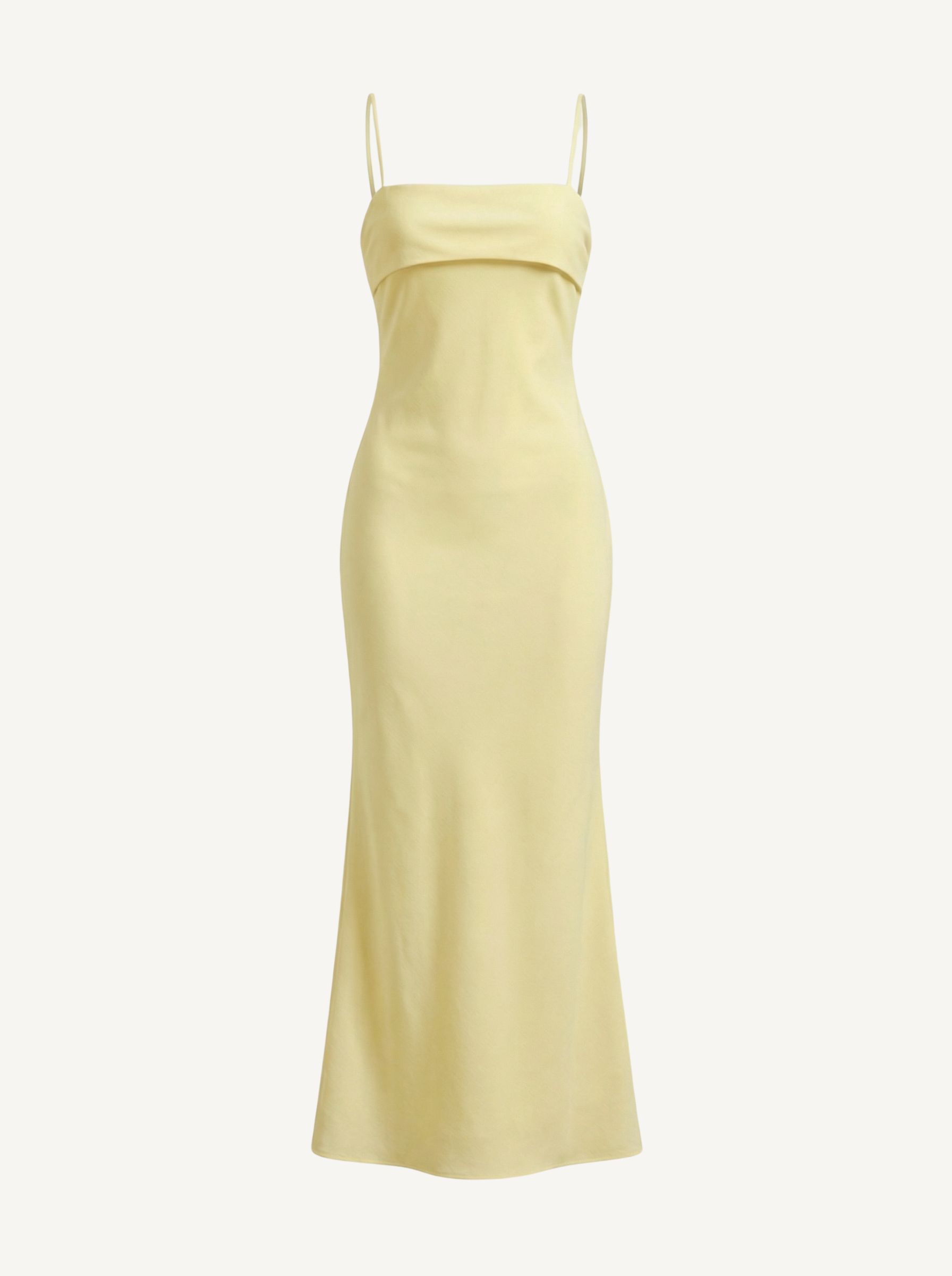 Dale Maxikleid mit Spaghettiträgern und schmaler Linie