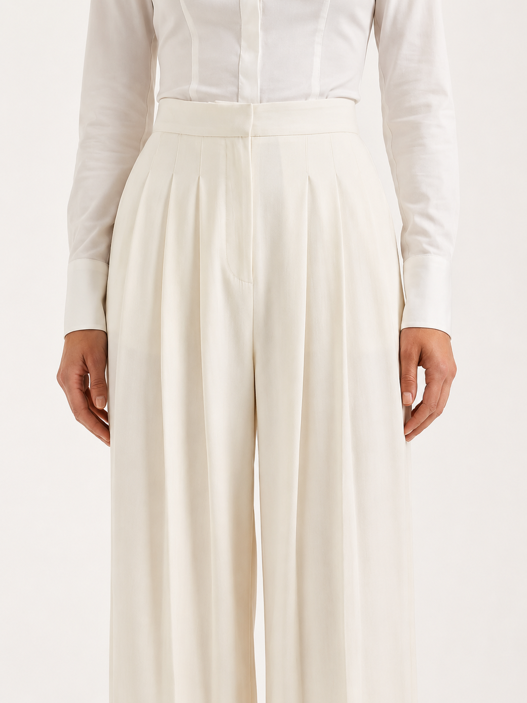 Tessa Plisseehose mit hohen Bund