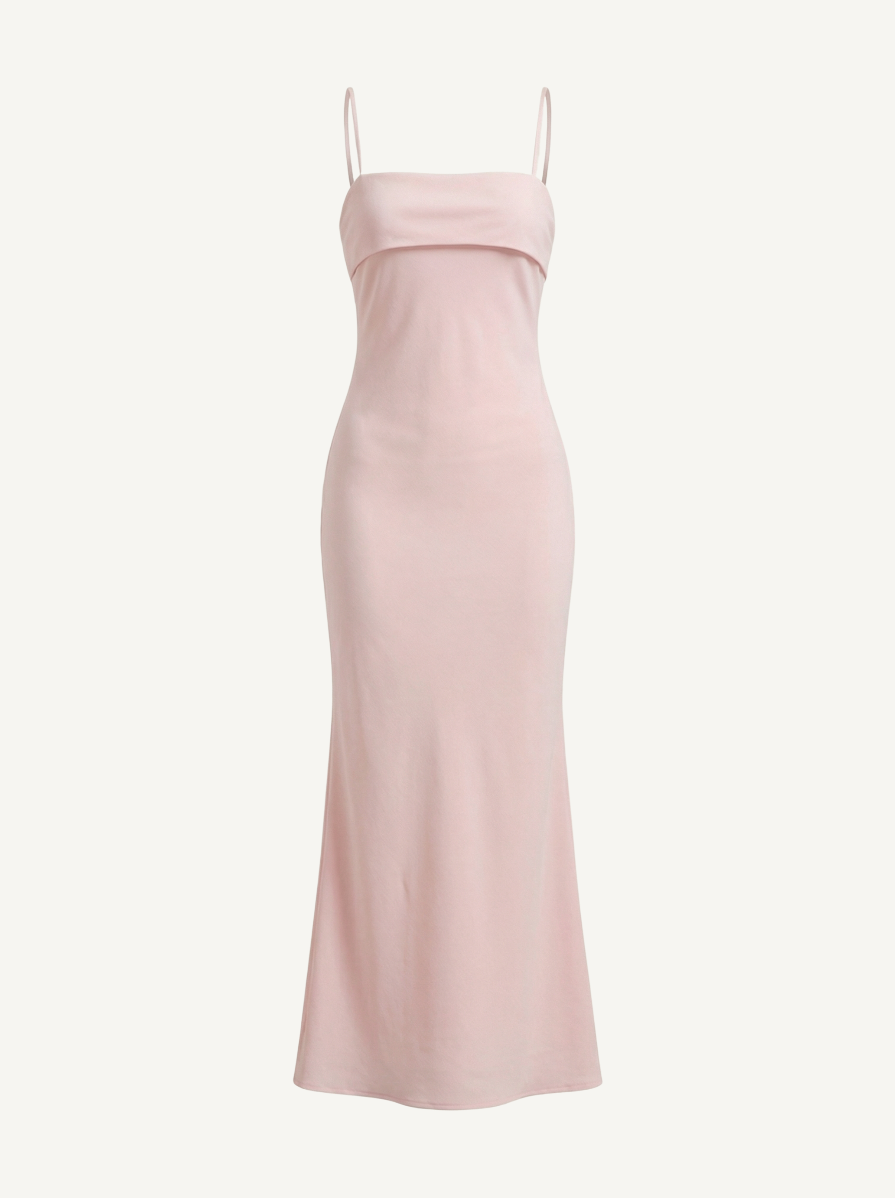 Dale Maxikleid mit Spaghettiträgern und schmaler Linie