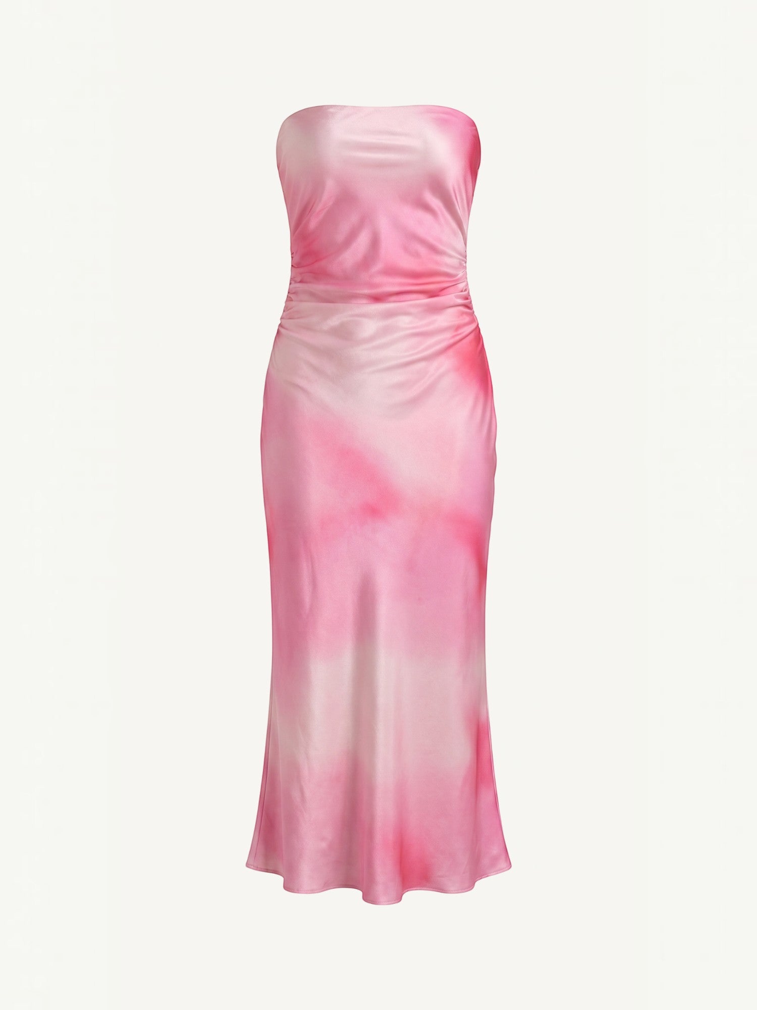 Elodie Bandeau-Maxikleid mit Raffung