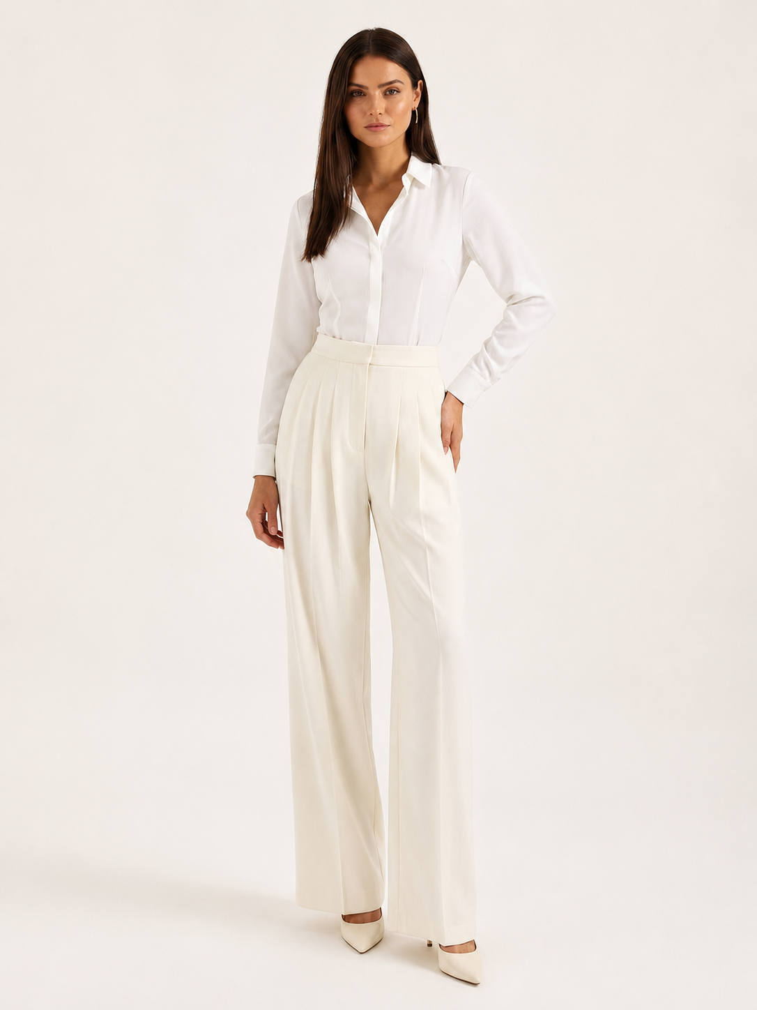 Tessa Plisseehose mit hohen Bund