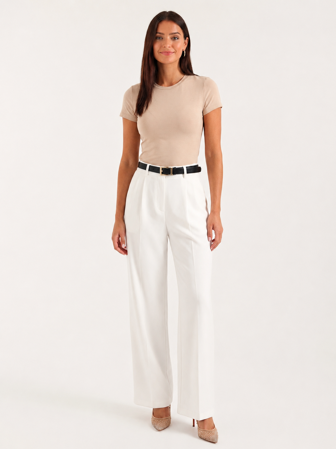 Tes Stoffhose mit hohem Bund