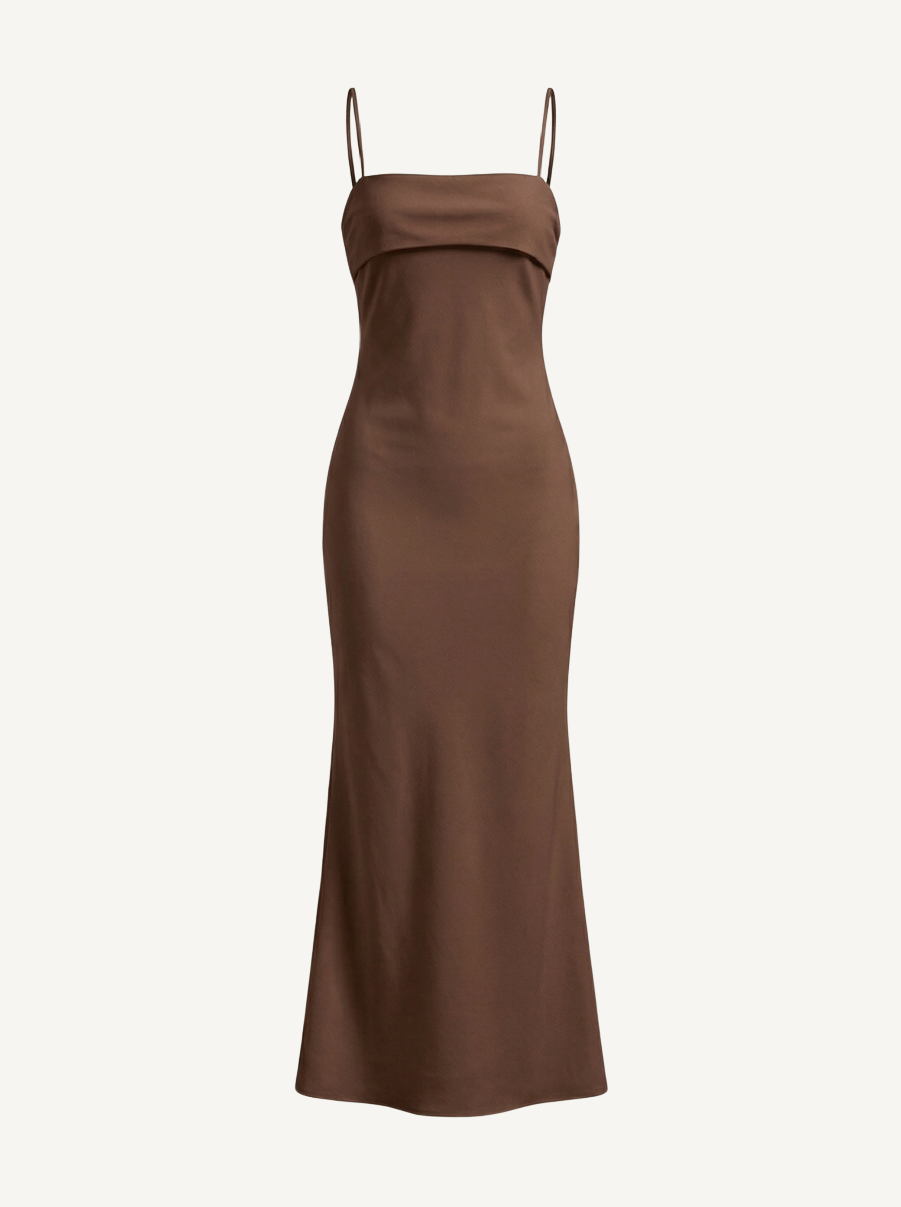 Dale Maxikleid mit Spaghettiträgern und schmaler Linie
