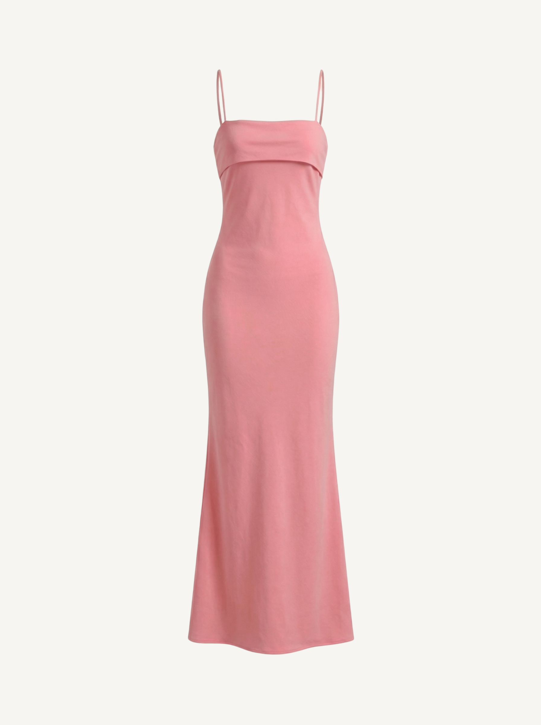 Dale Maxikleid mit Spaghettiträgern und schmaler Linie