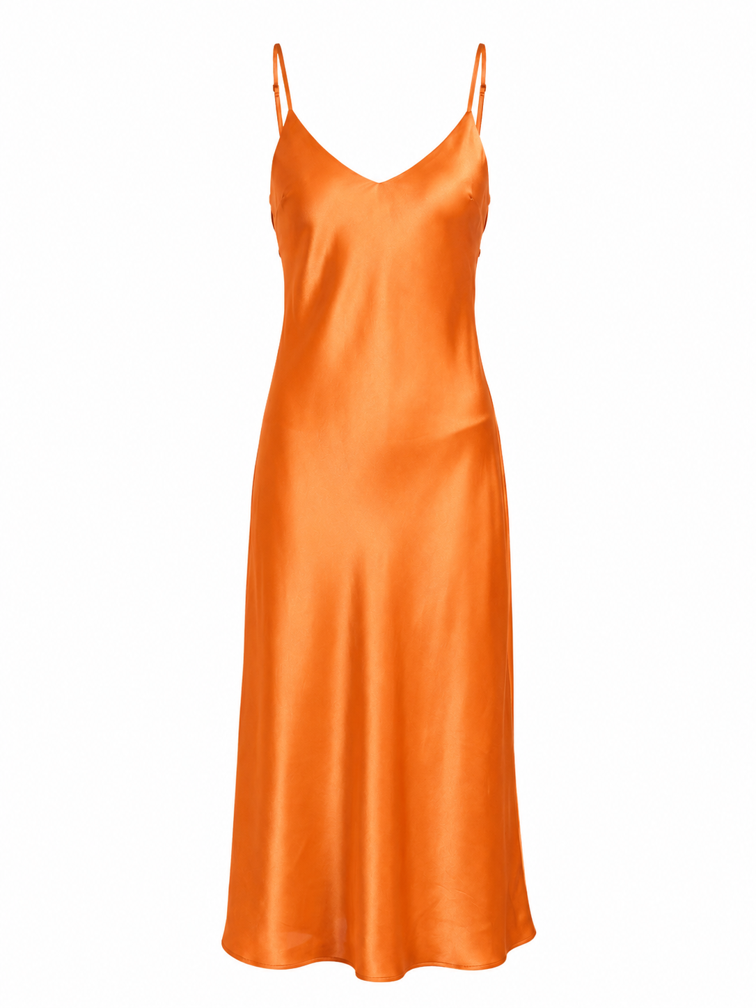 Bianca Maxikleid mit V-Ausschnitt und Spaghettiträgern