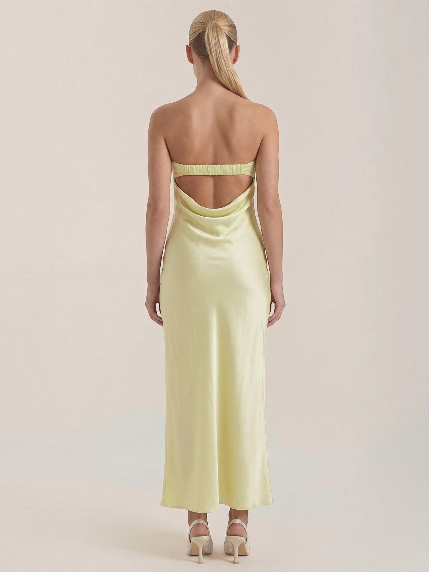 Elsa Schulterfreies Maxi-Abendkleid