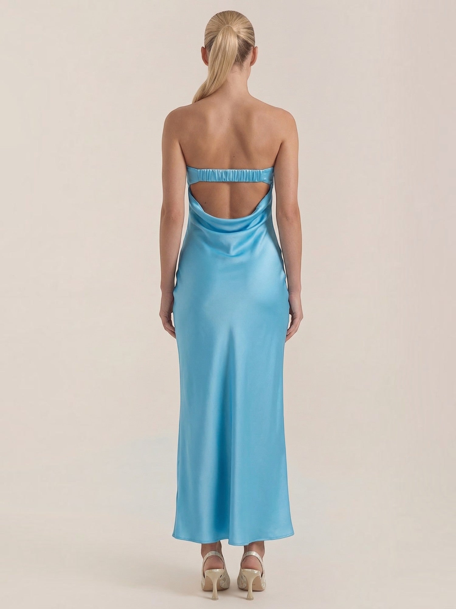 Elsa Schulterfreies Maxi-Abendkleid
