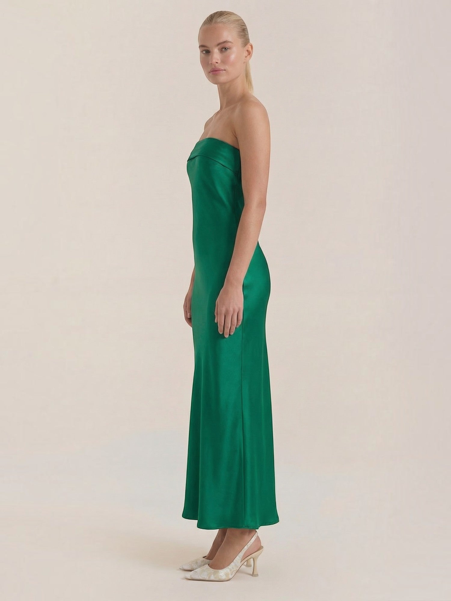 Elsa Schulterfreies Maxi-Abendkleid