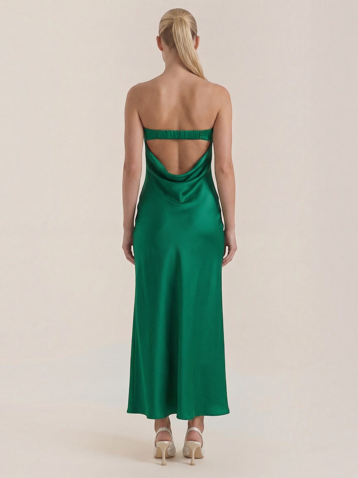Elsa Schulterfreies Maxi-Abendkleid