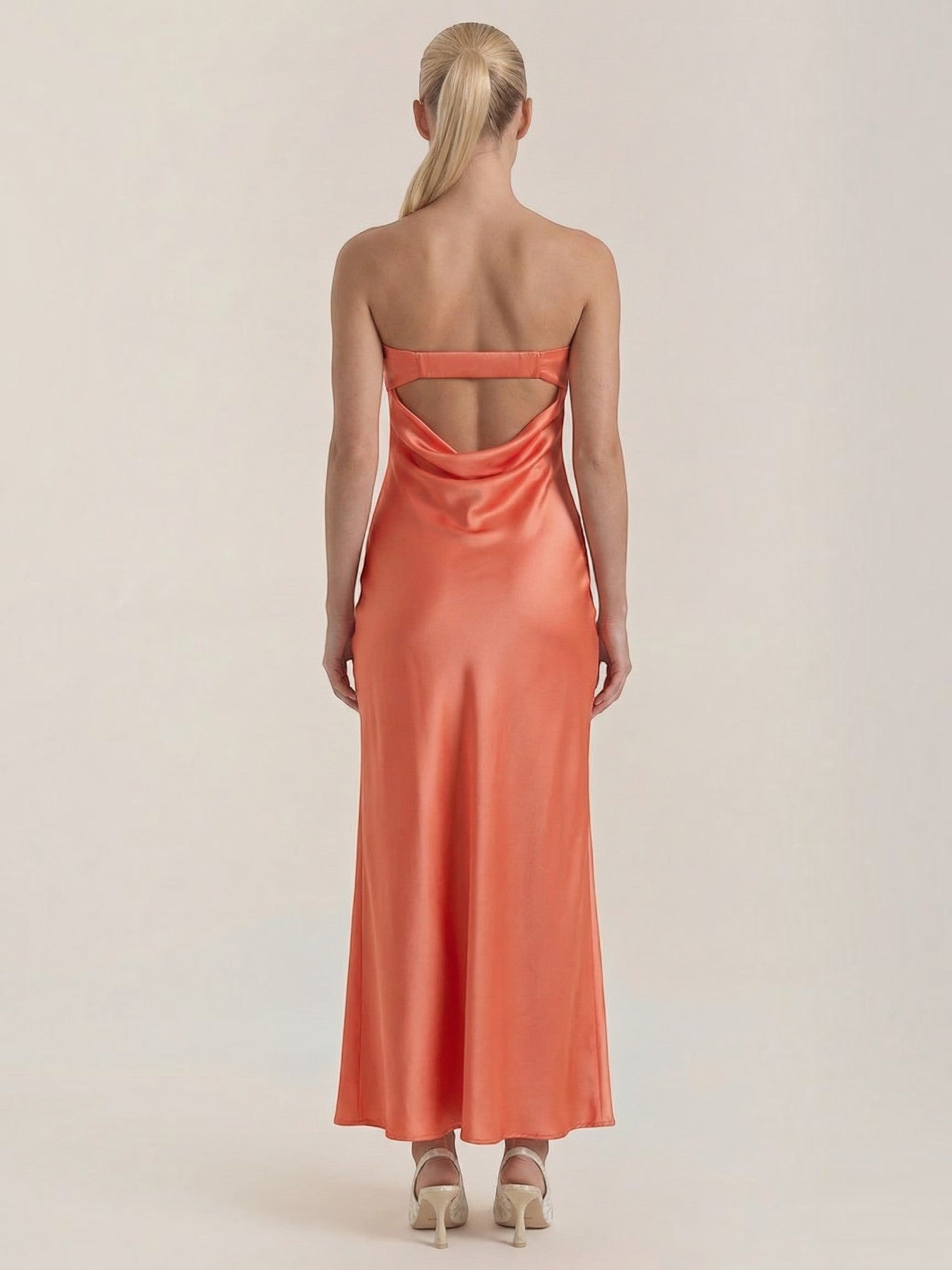 Elsa Schulterfreies Maxi-Abendkleid