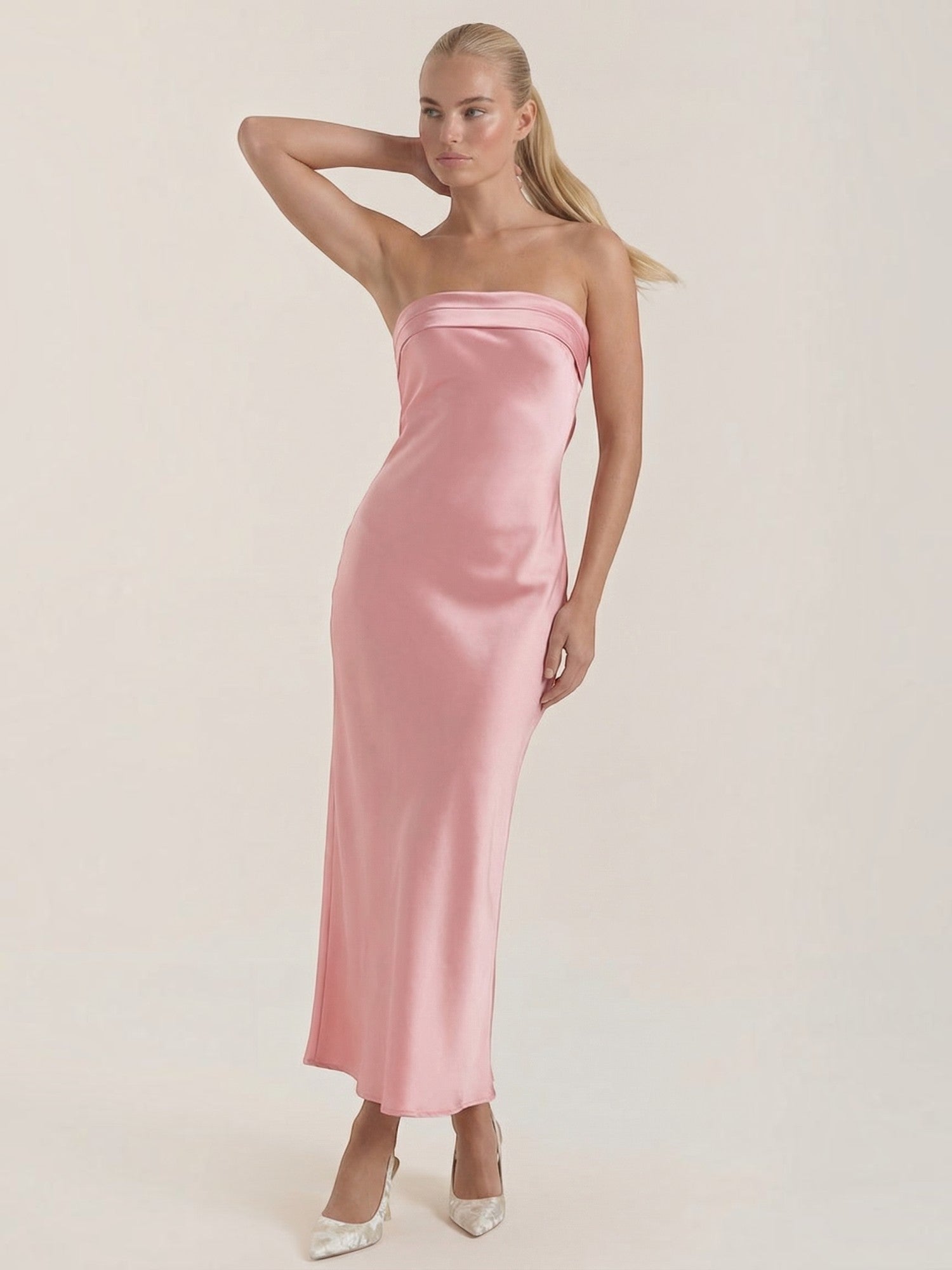 Elsa Schulterfreies Maxi-Abendkleid