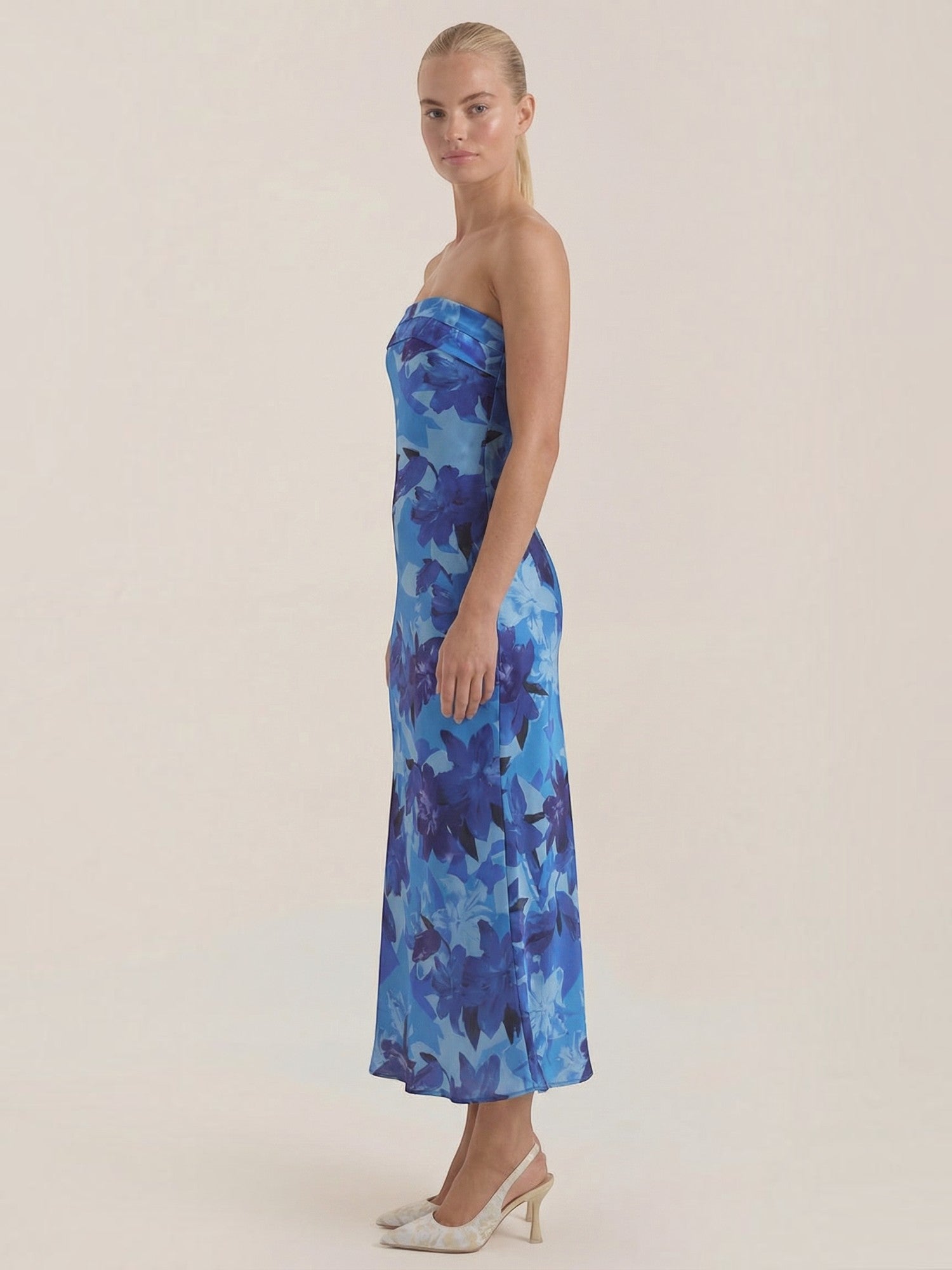 Elsa Schulterfreies Maxi-Abendkleid