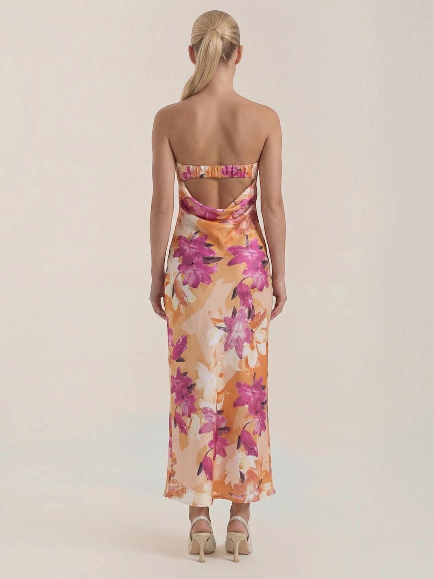 Elsa Schulterfreies Maxi-Abendkleid