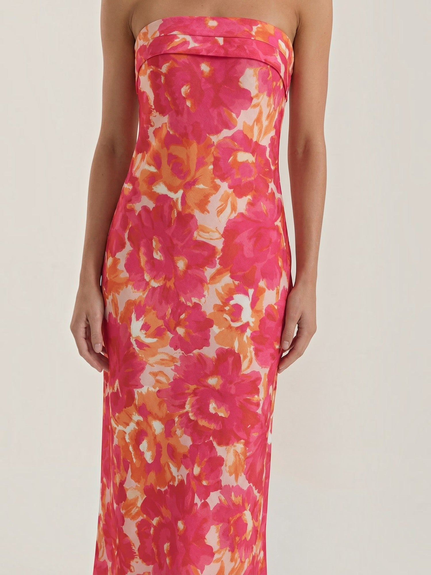 Elsa Schulterfreies Maxi-Abendkleid
