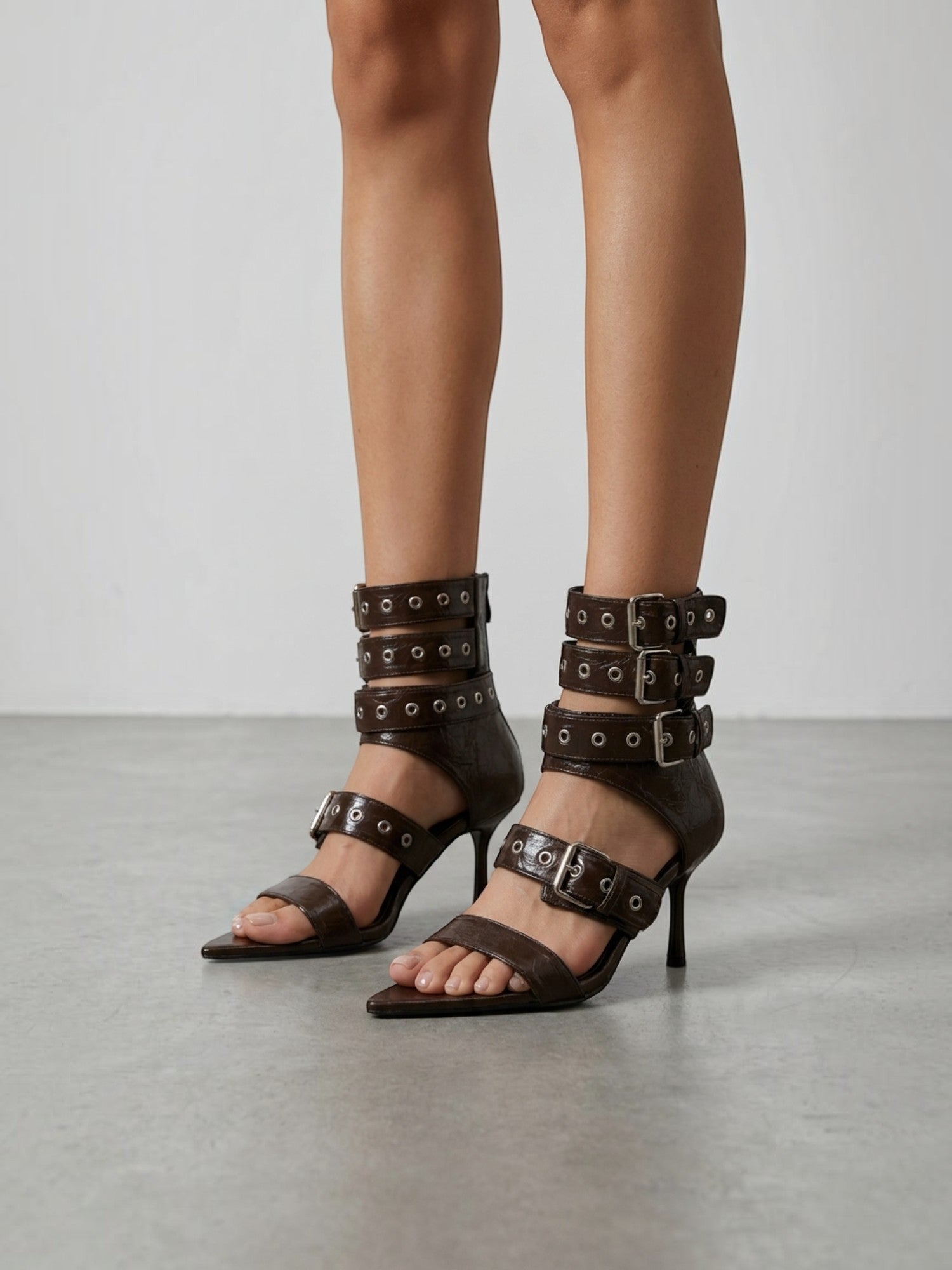 Elenique High Heel Sandaletten mit Schnallen