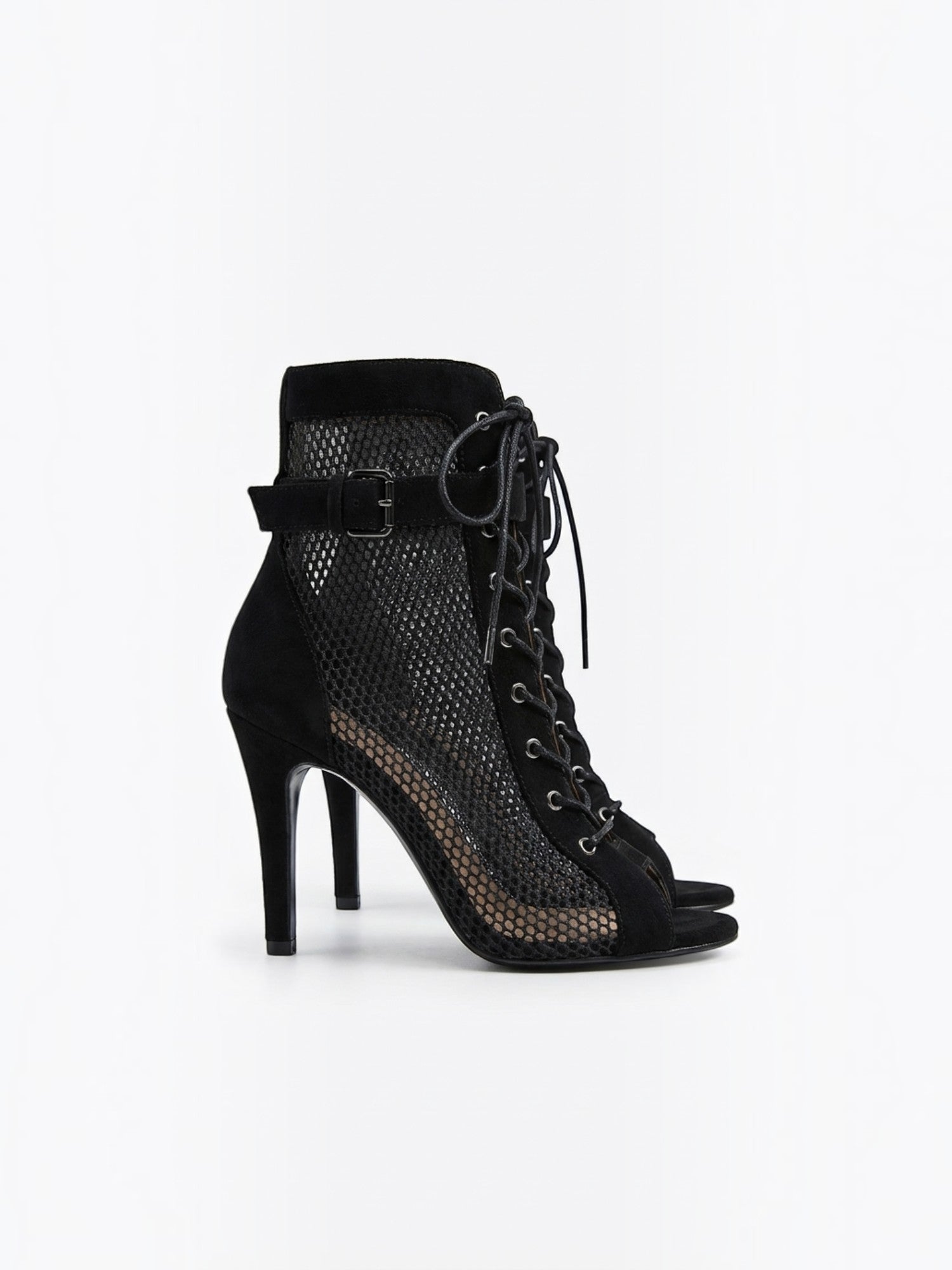 Eloria High Heel Stiefeletten mit Mesh und Schnürung