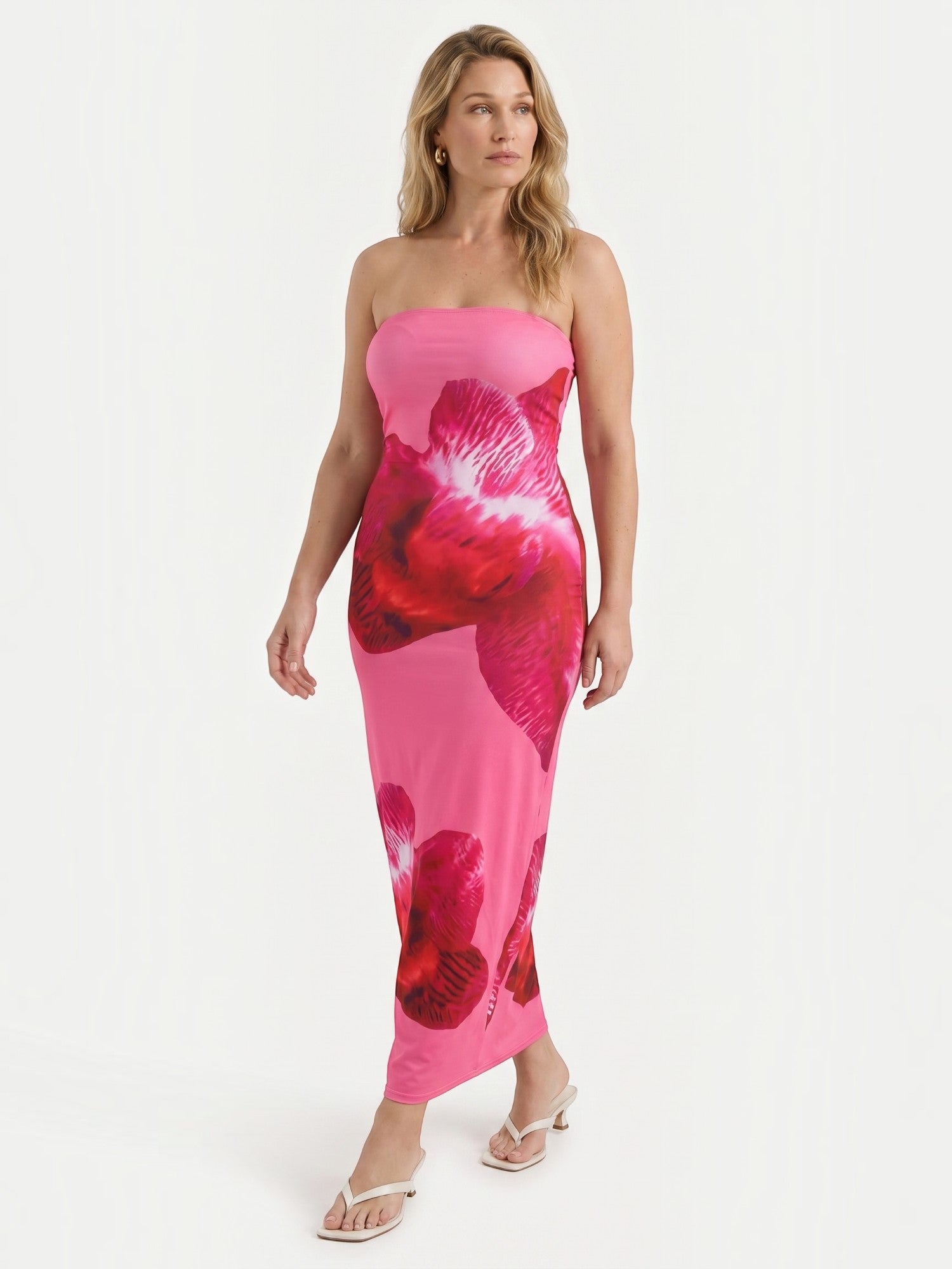 Dena Maxikleid Bandeau mit Blumenprint
