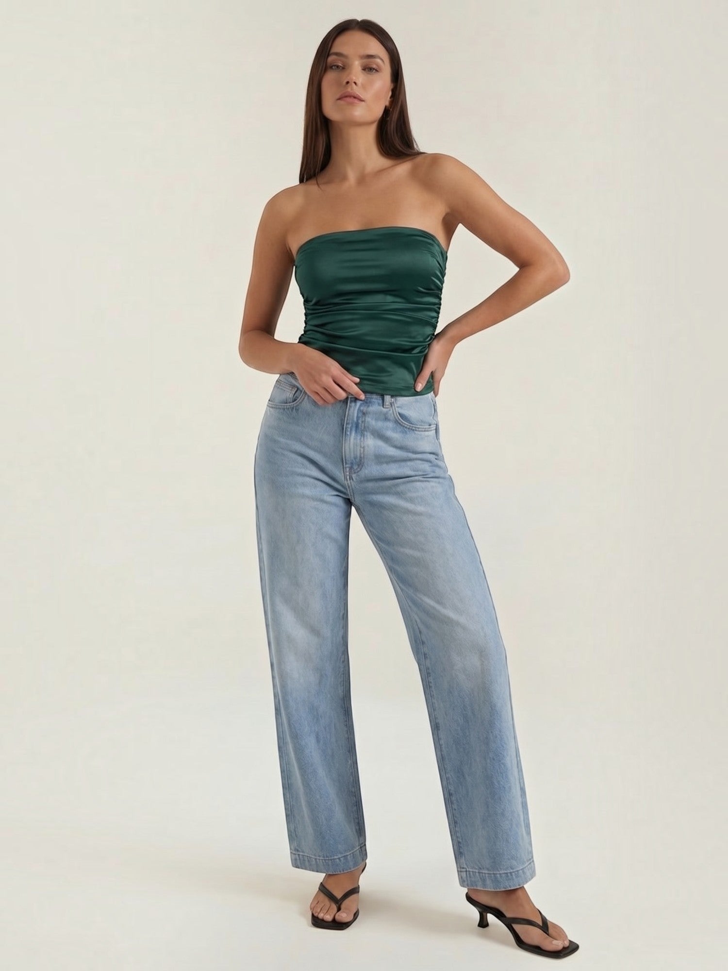 Guinevere Bandeau Top mit Raffung