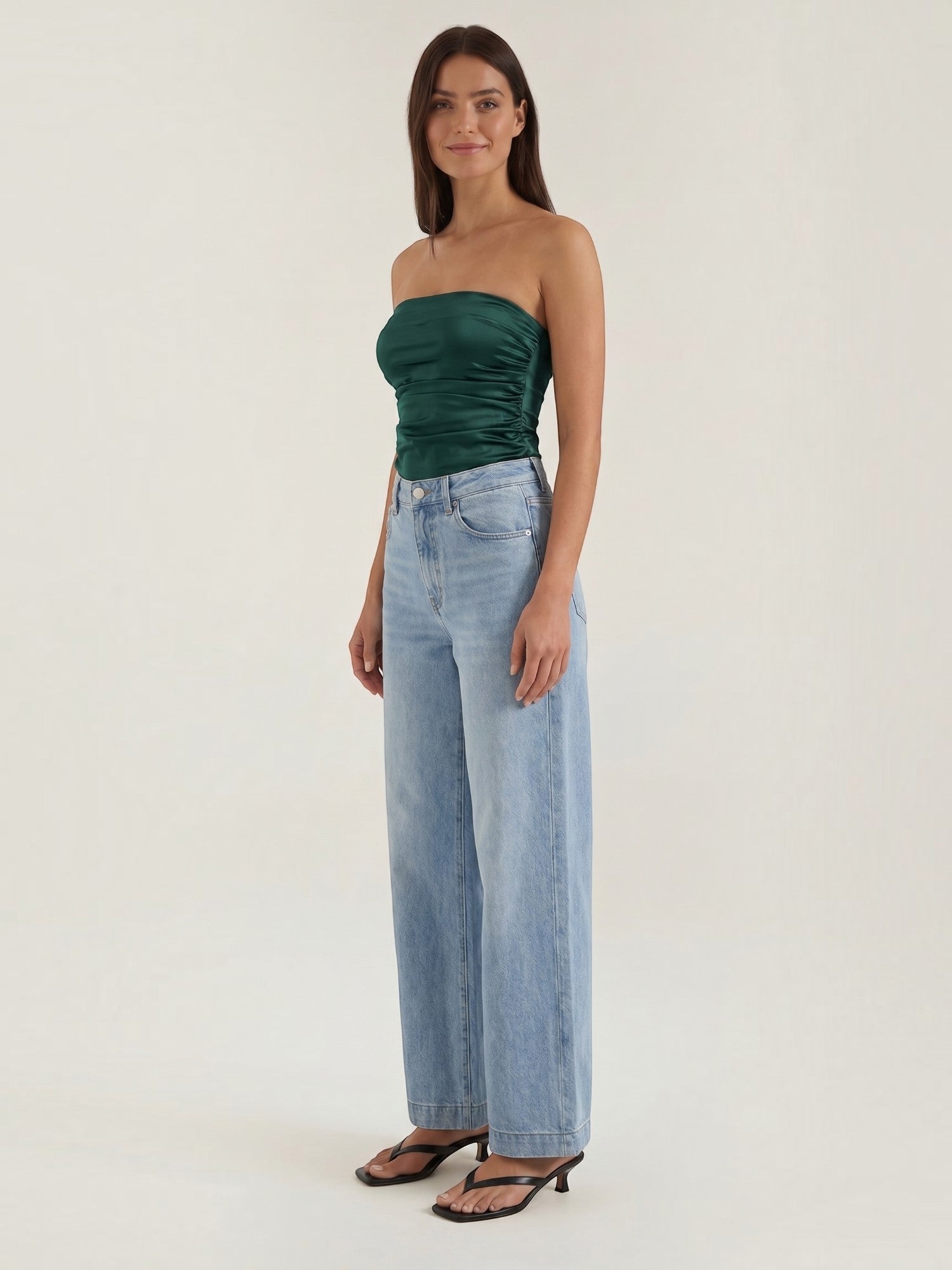 Guinevere Bandeau Top mit Raffung