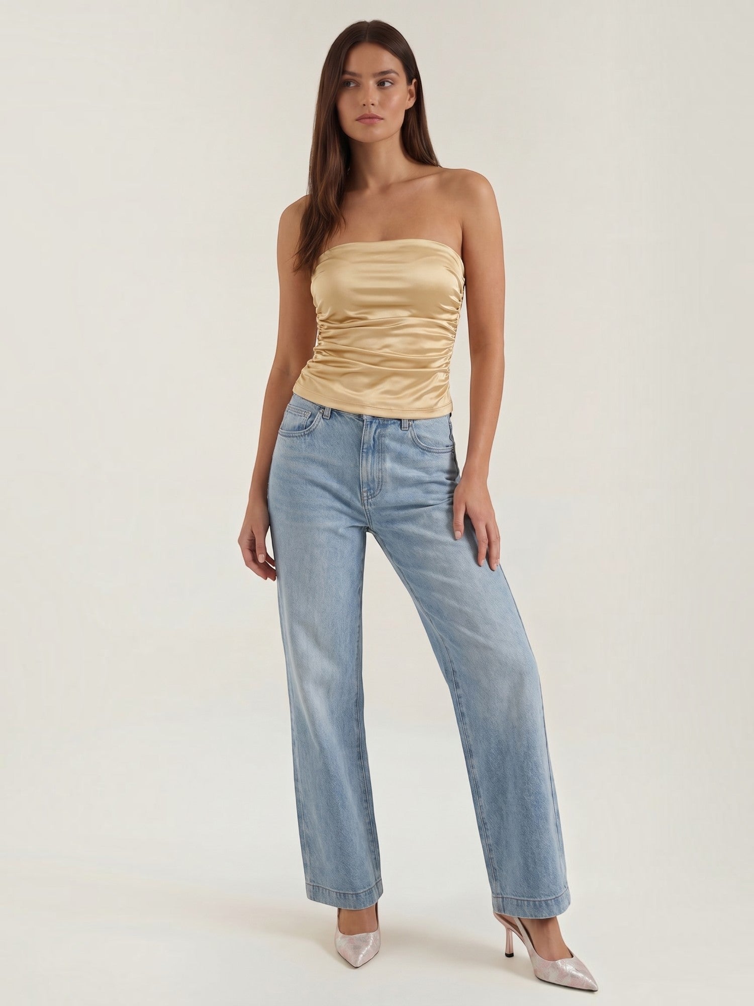 Guinevere Bandeau Top mit Raffung