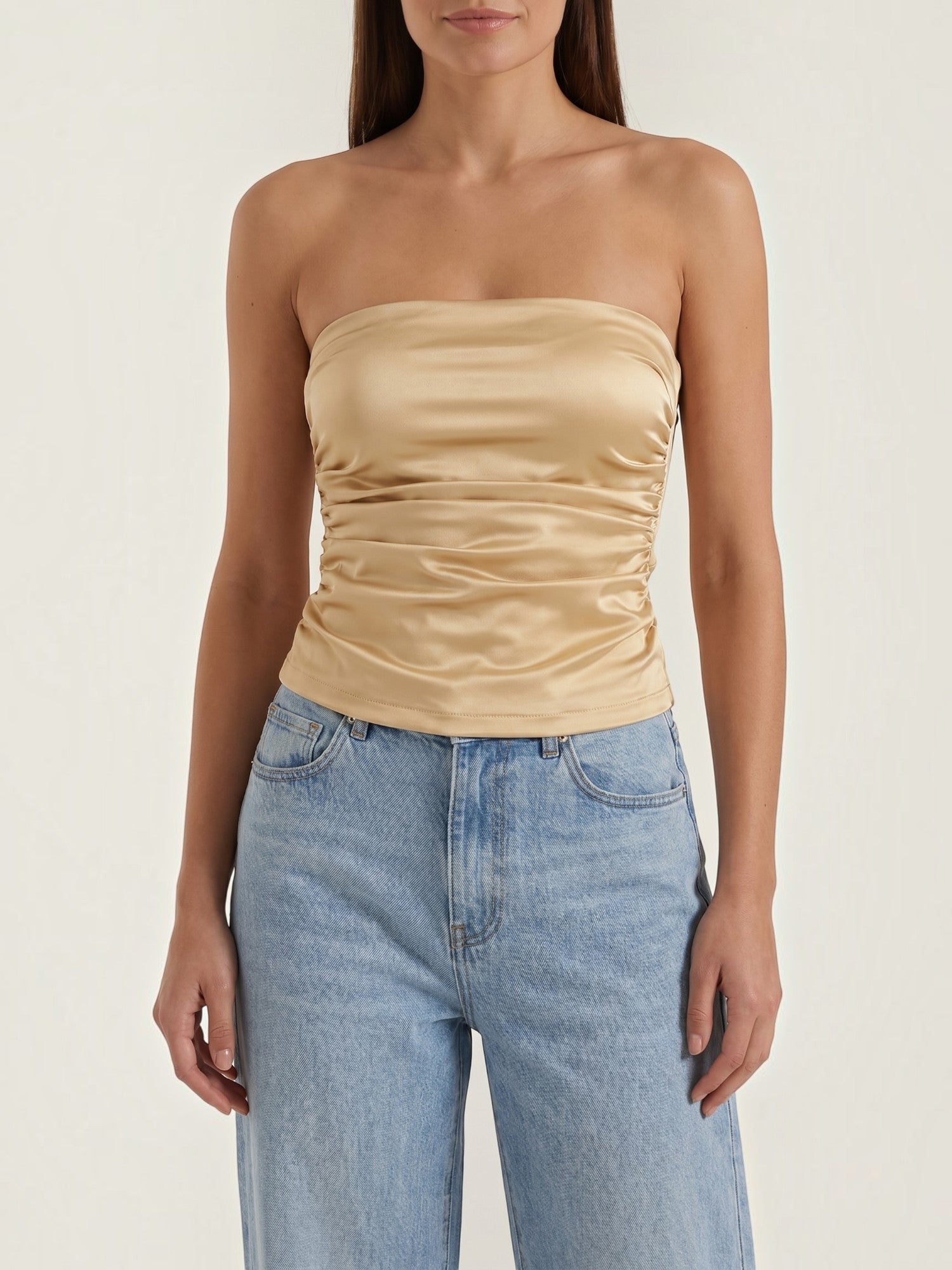 Guinevere Bandeau Top mit Raffung