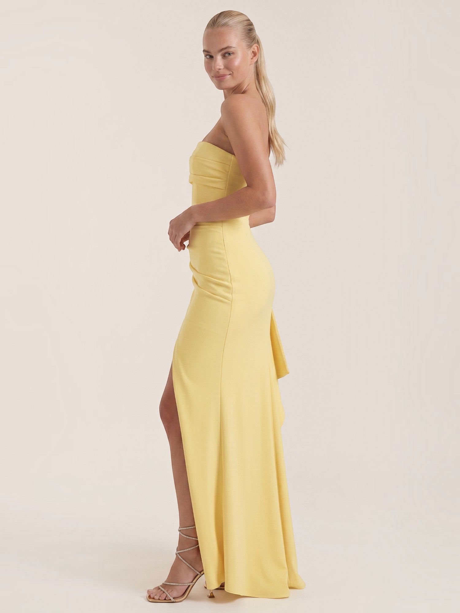 Sienna Maxi Abendkleid Bandeau mit Beinschlitz