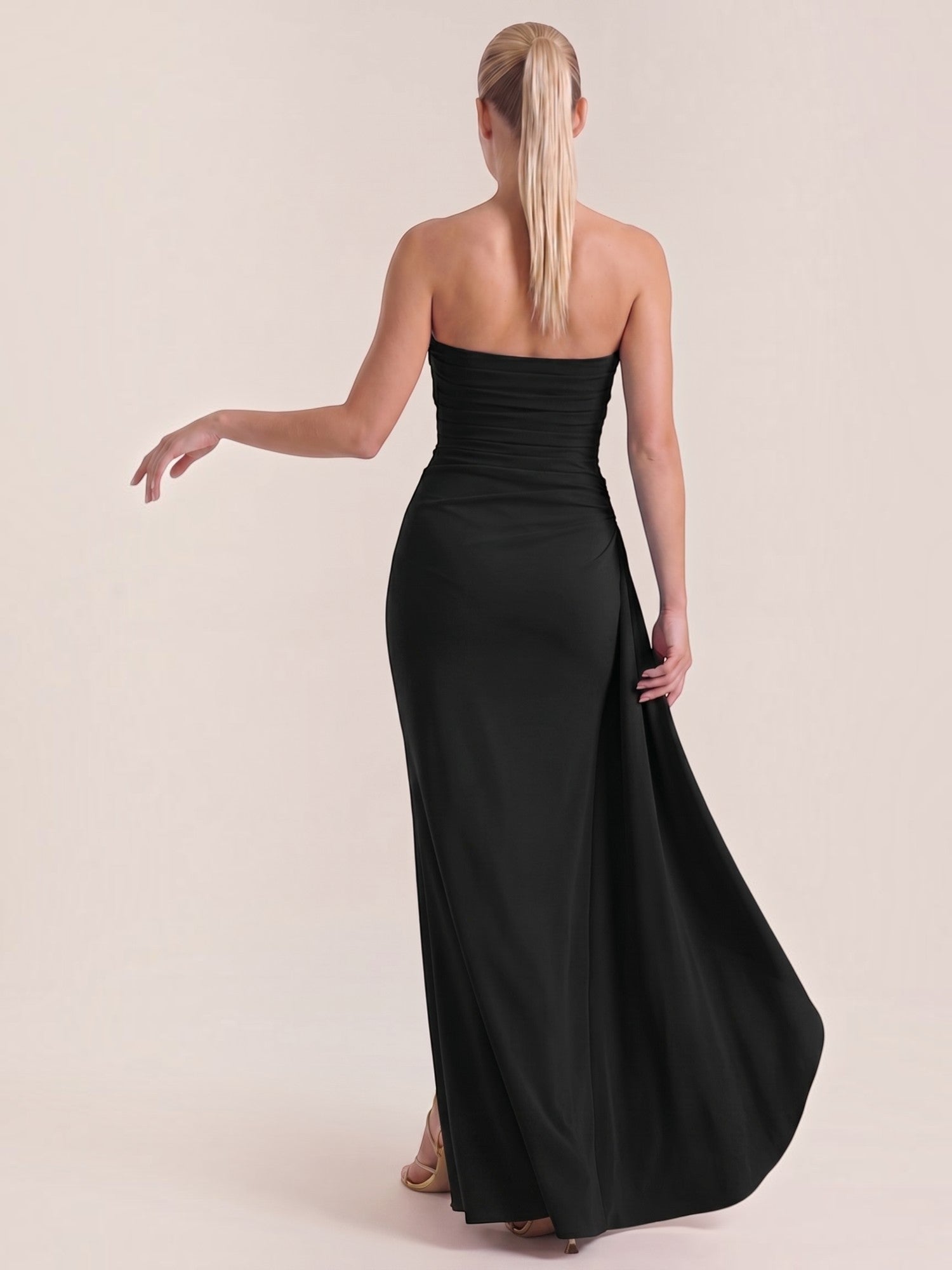 Sienna Maxi Abendkleid Bandeau mit Beinschlitz