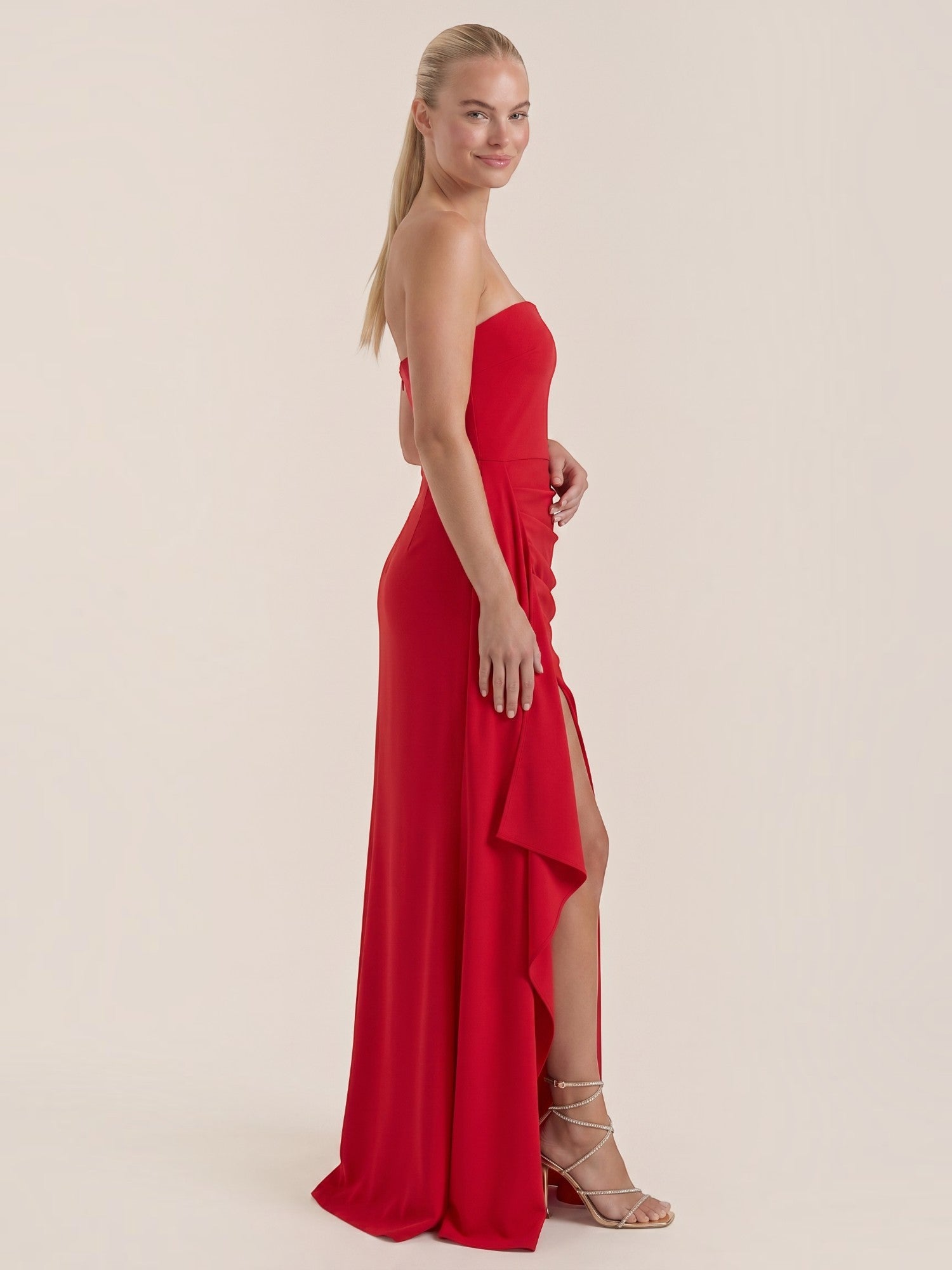 Sienna Maxi Abendkleid Bandeau mit Beinschlitz