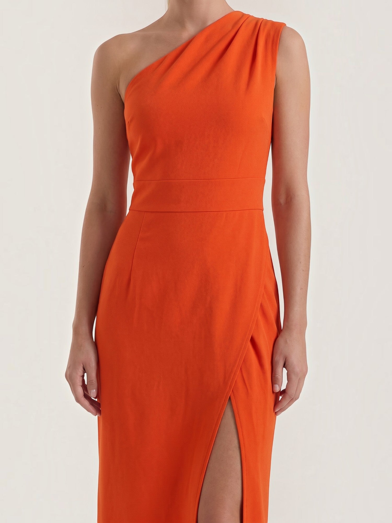 Fern Maxi Abendkleid One Shoulder mit Beinschlitz