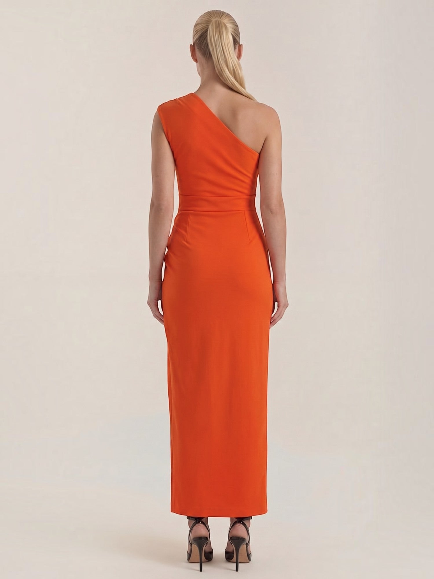 Fern Maxi Abendkleid One Shoulder mit Beinschlitz