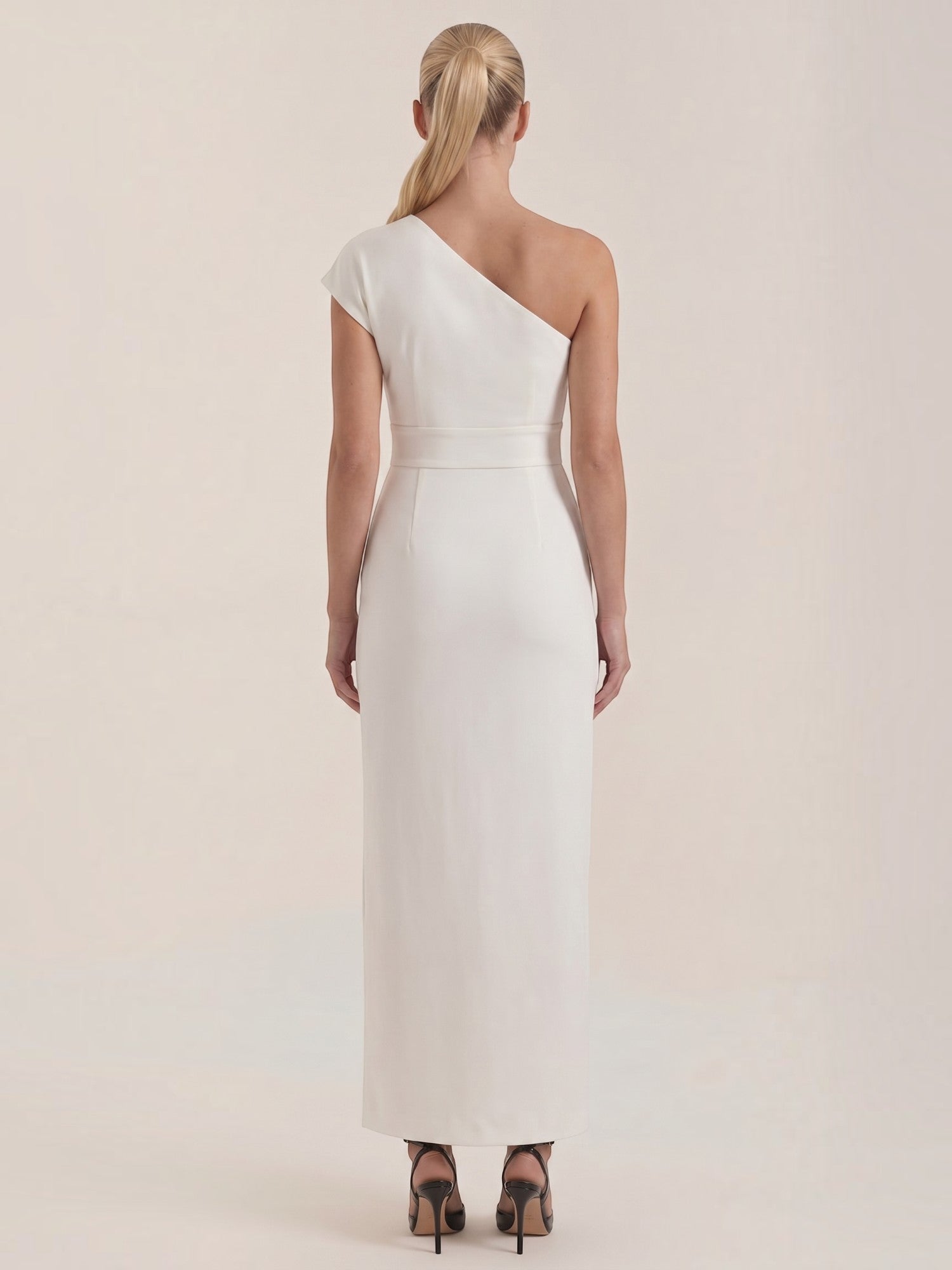 Fern Maxi Abendkleid One Shoulder mit Beinschlitz