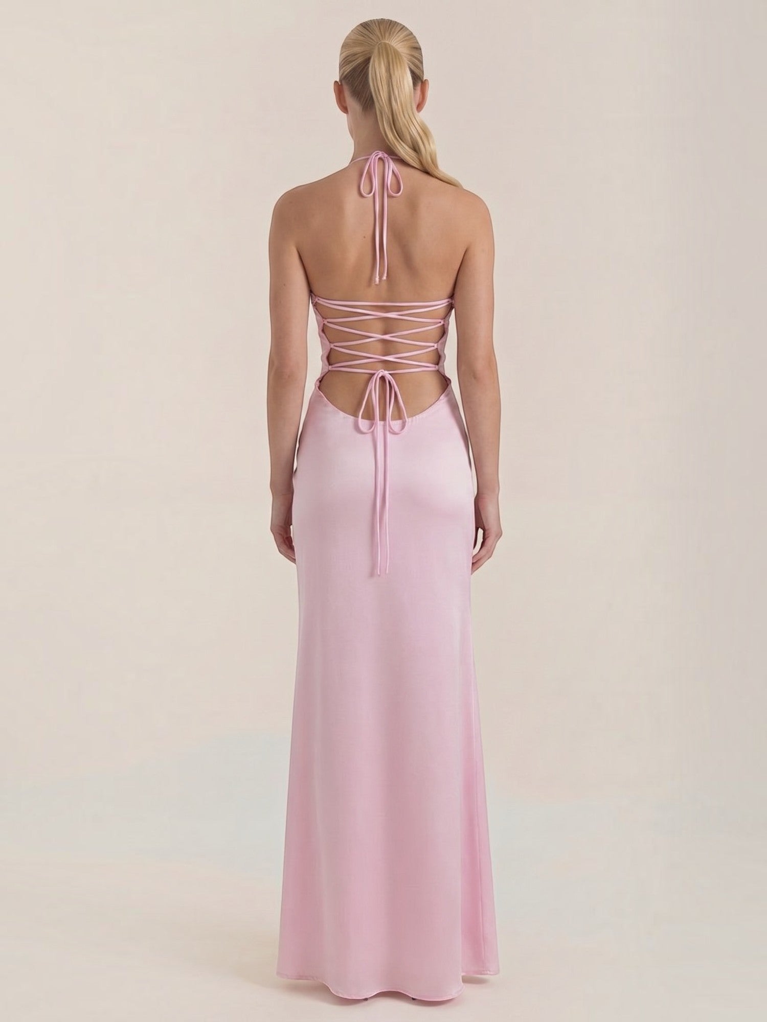 Sierra Maxi Abendkleid Neckholder mit Paillettenoberteil