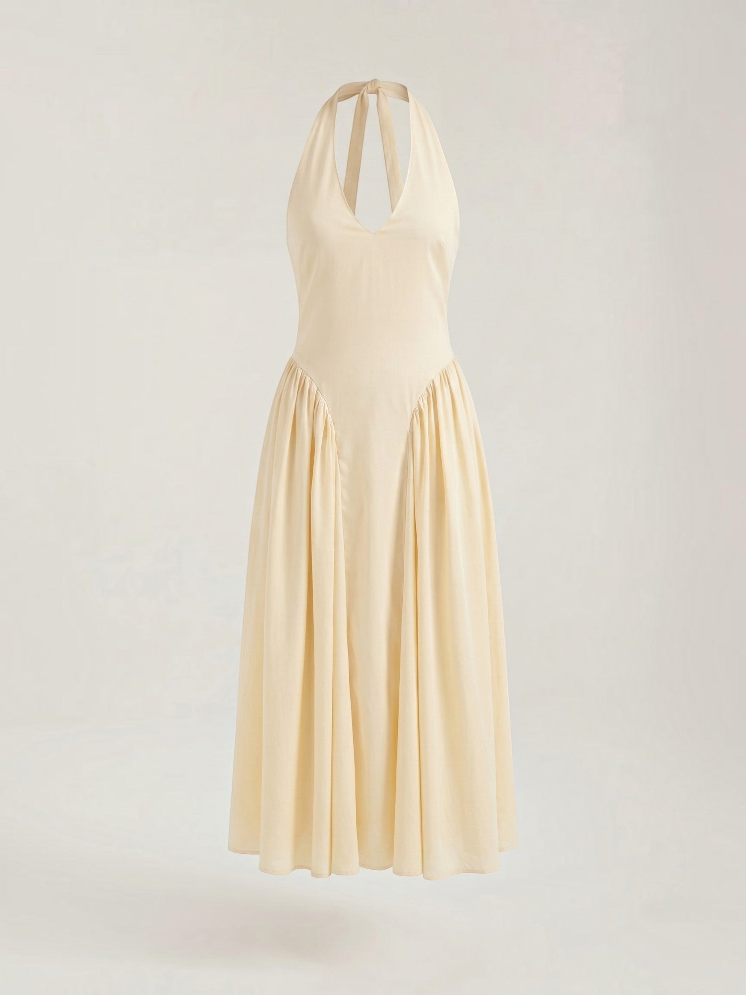 Kiara Neckholder-Midikleid mit ausgestelltem Rock