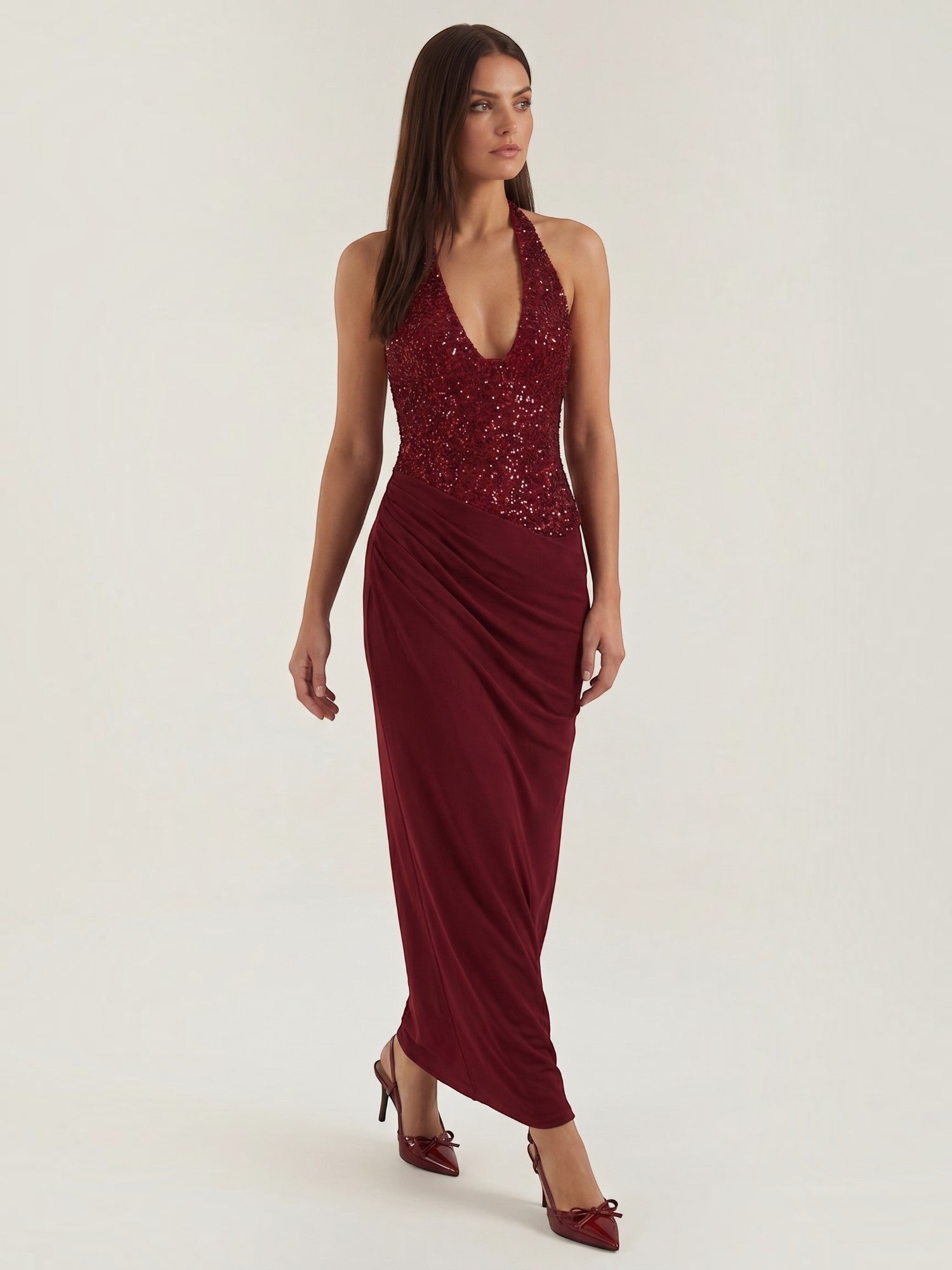 Selena Maxi-Abendkleid mit Pailletten
