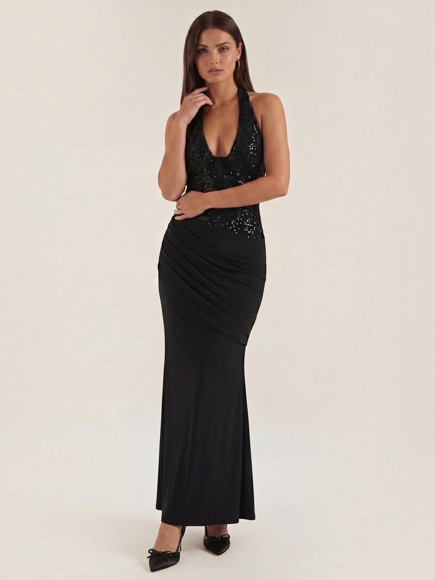 Selena Maxi-Abendkleid mit Pailletten