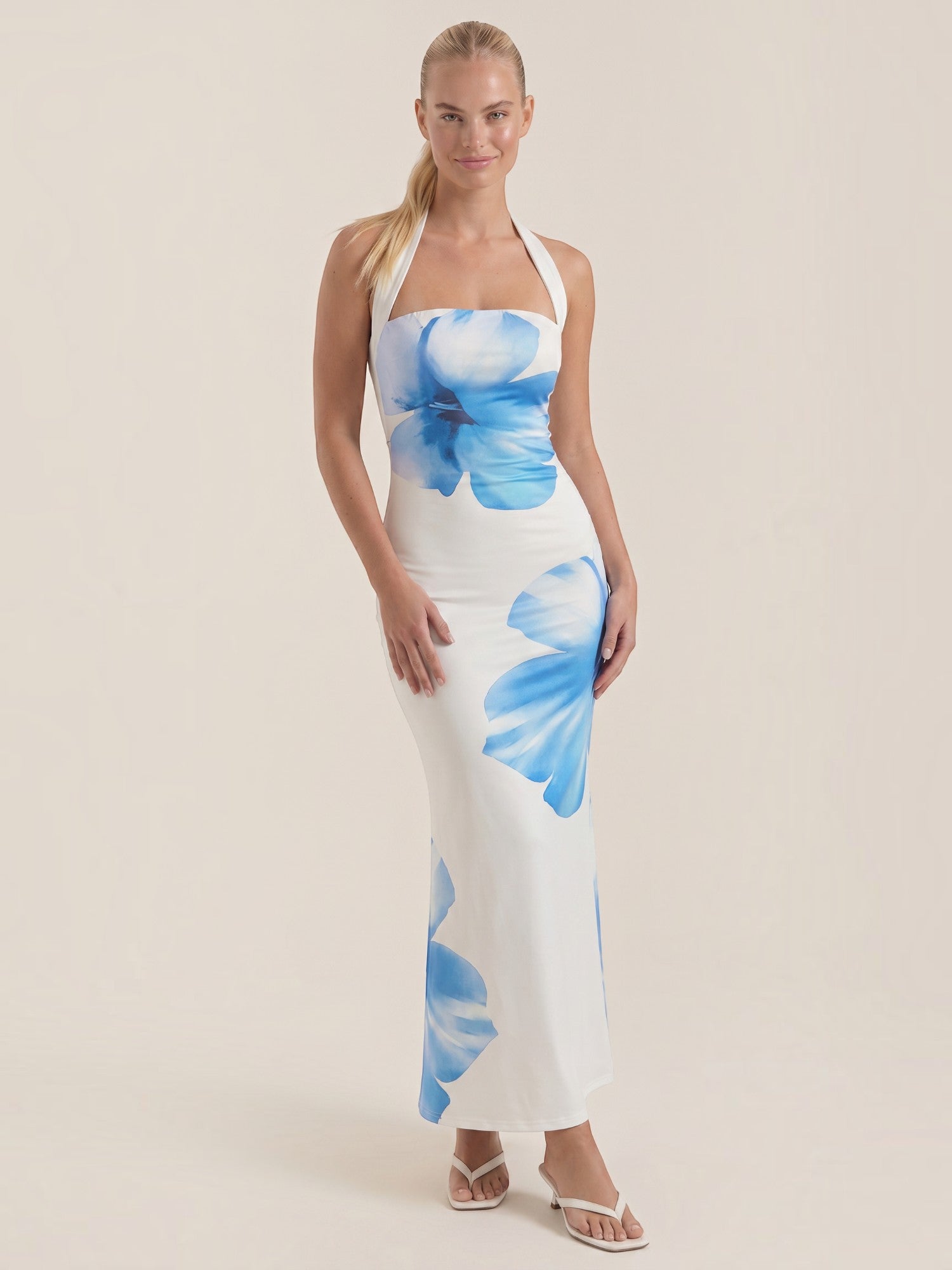 Remi Neckholder-Maxikleid mit Blumenprint