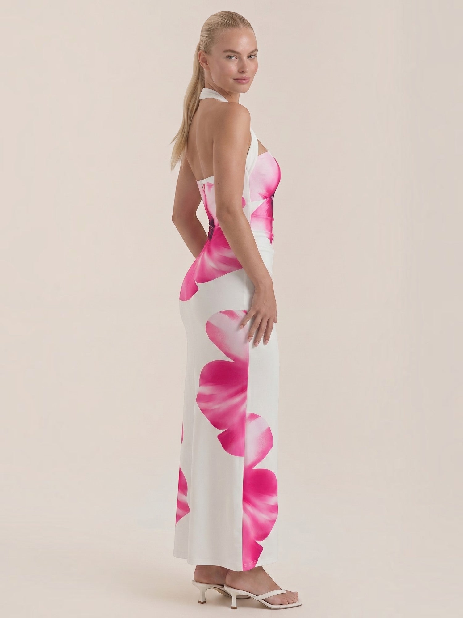 Remi Neckholder-Maxikleid mit Blumenprint