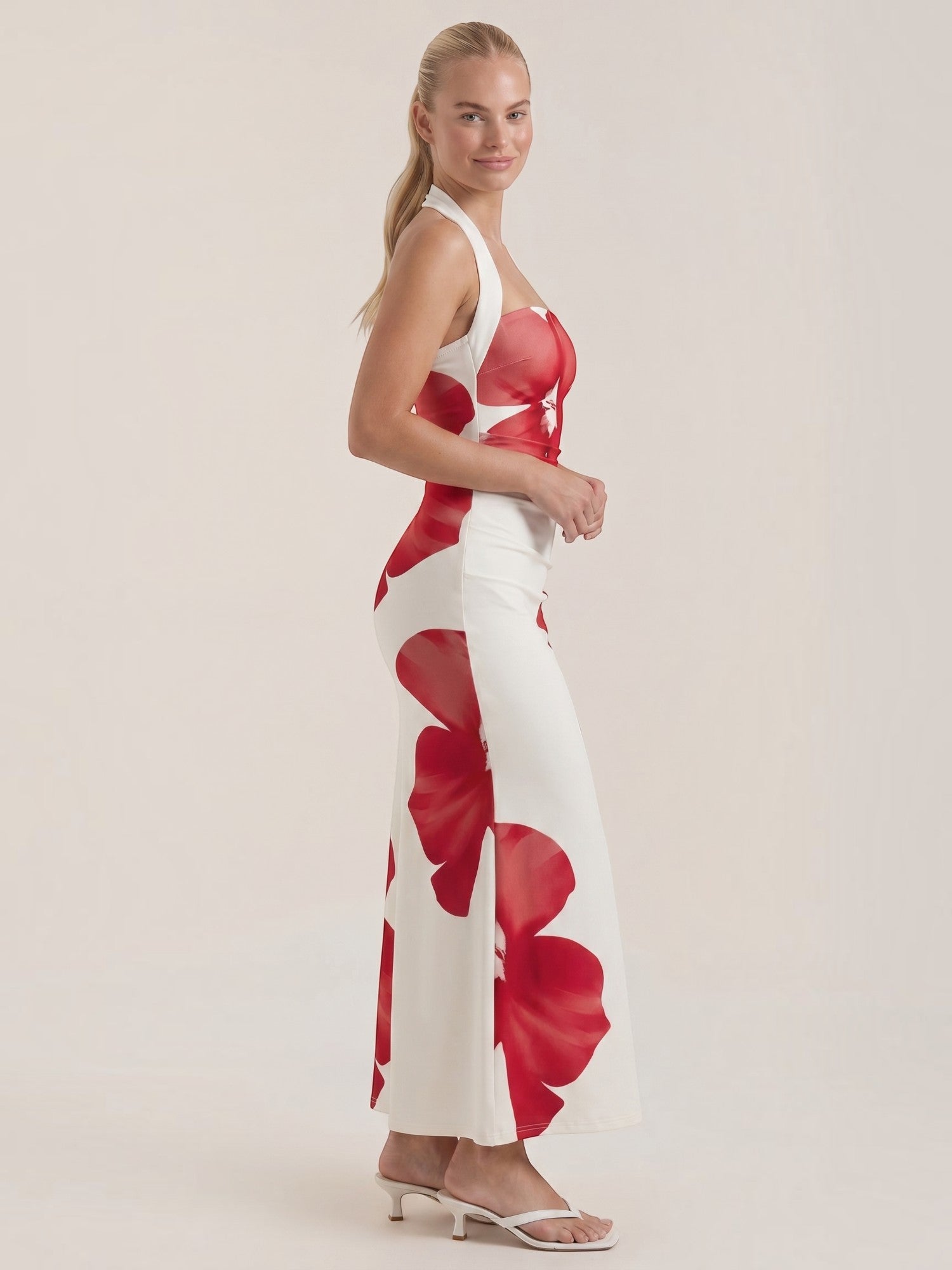 Remi Neckholder-Maxikleid mit Blumenprint