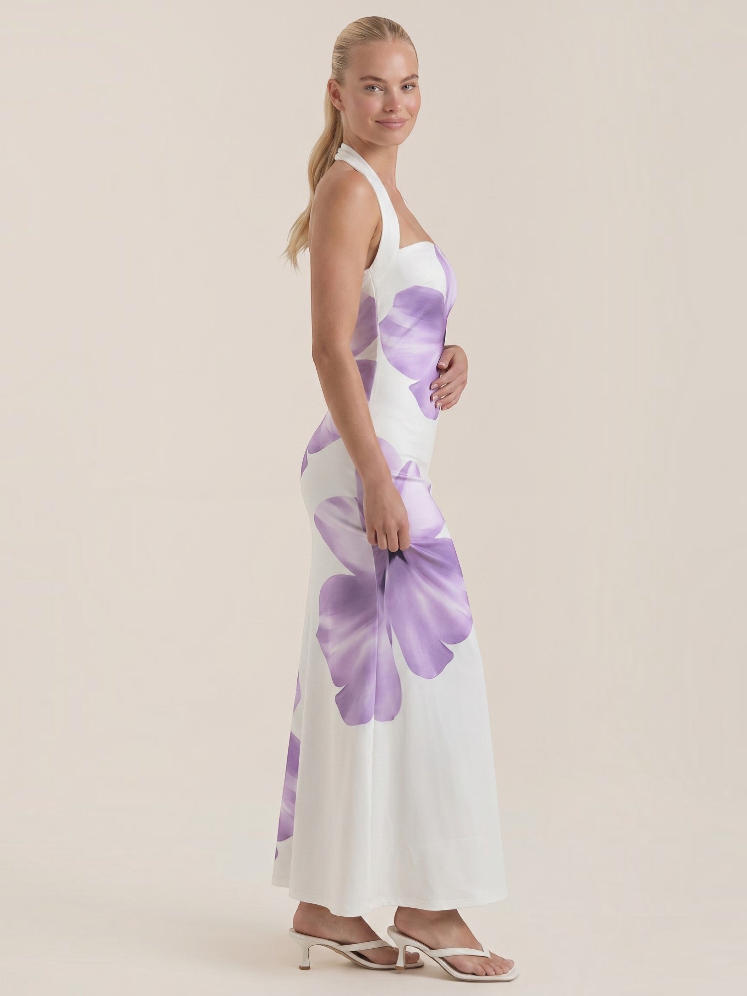 Remi Neckholder-Maxikleid mit Blumenprint