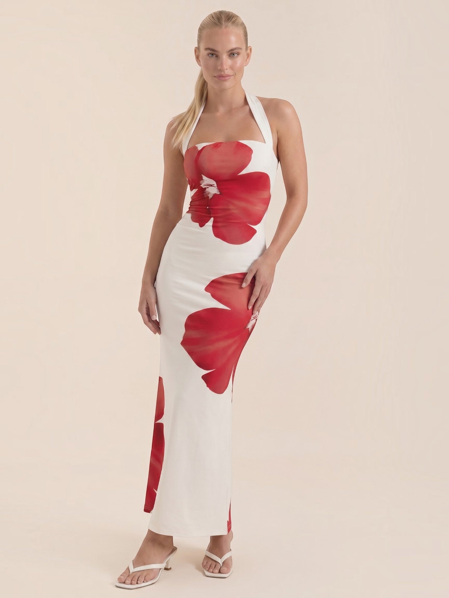 Remi Neckholder-Maxikleid mit Blumenprint