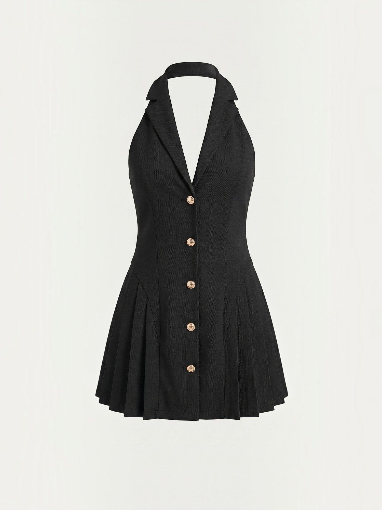 Ashley Neckholder-Minikleid mit Knopfleiste