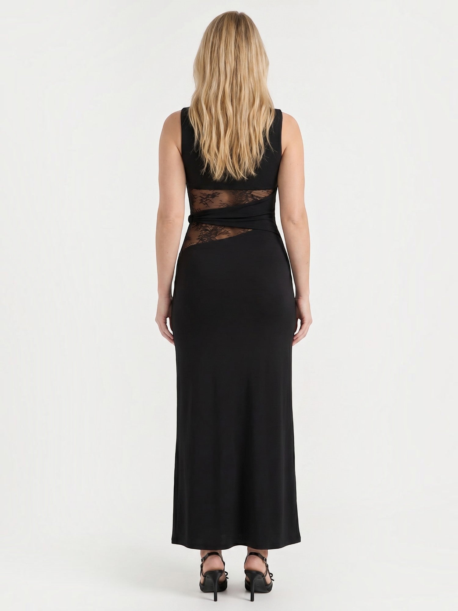 Riley Maxikleid mit Spitzeneinsatz an der Taille