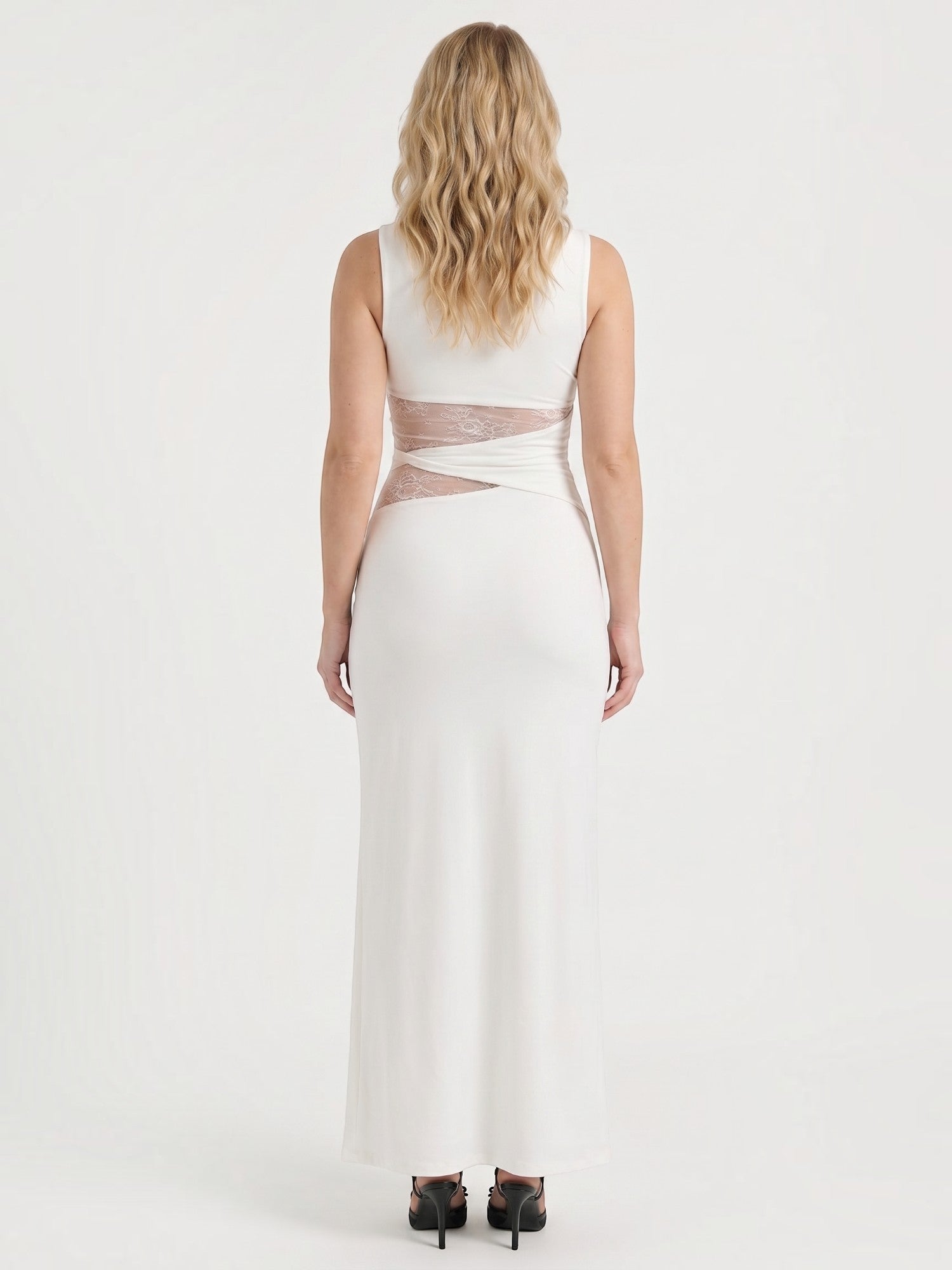 Riley Maxikleid mit Spitzeneinsatz an der Taille