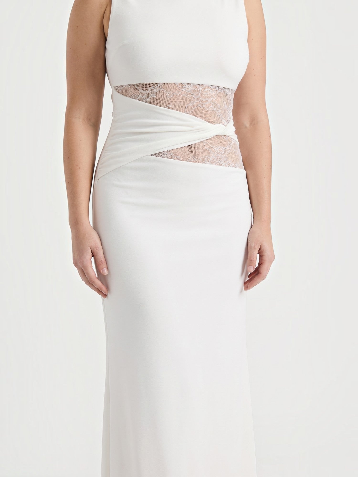 Riley Maxikleid mit Spitzeneinsatz an der Taille