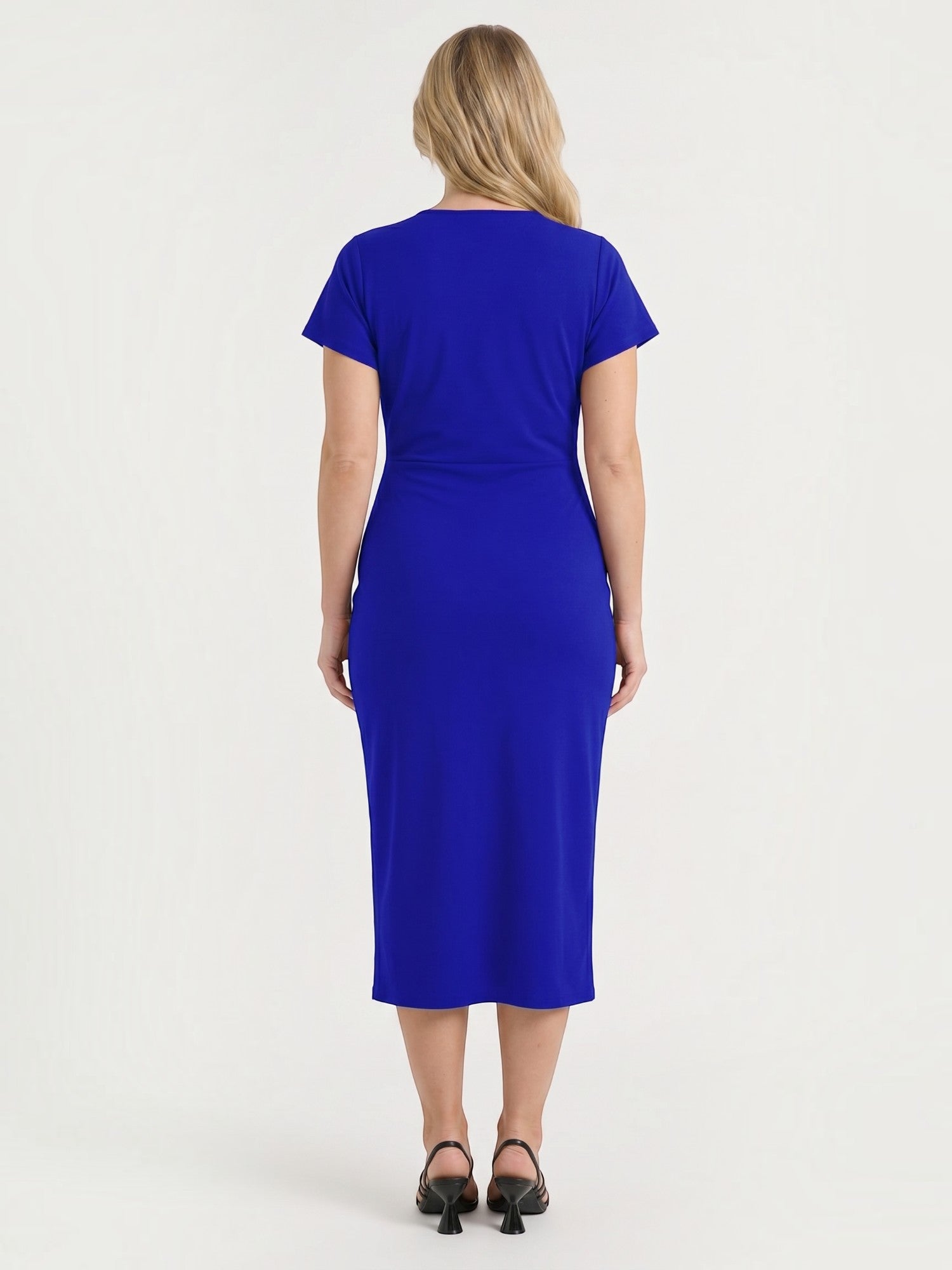 Raina Wickel-Midikleid mit V-Ausschnitt