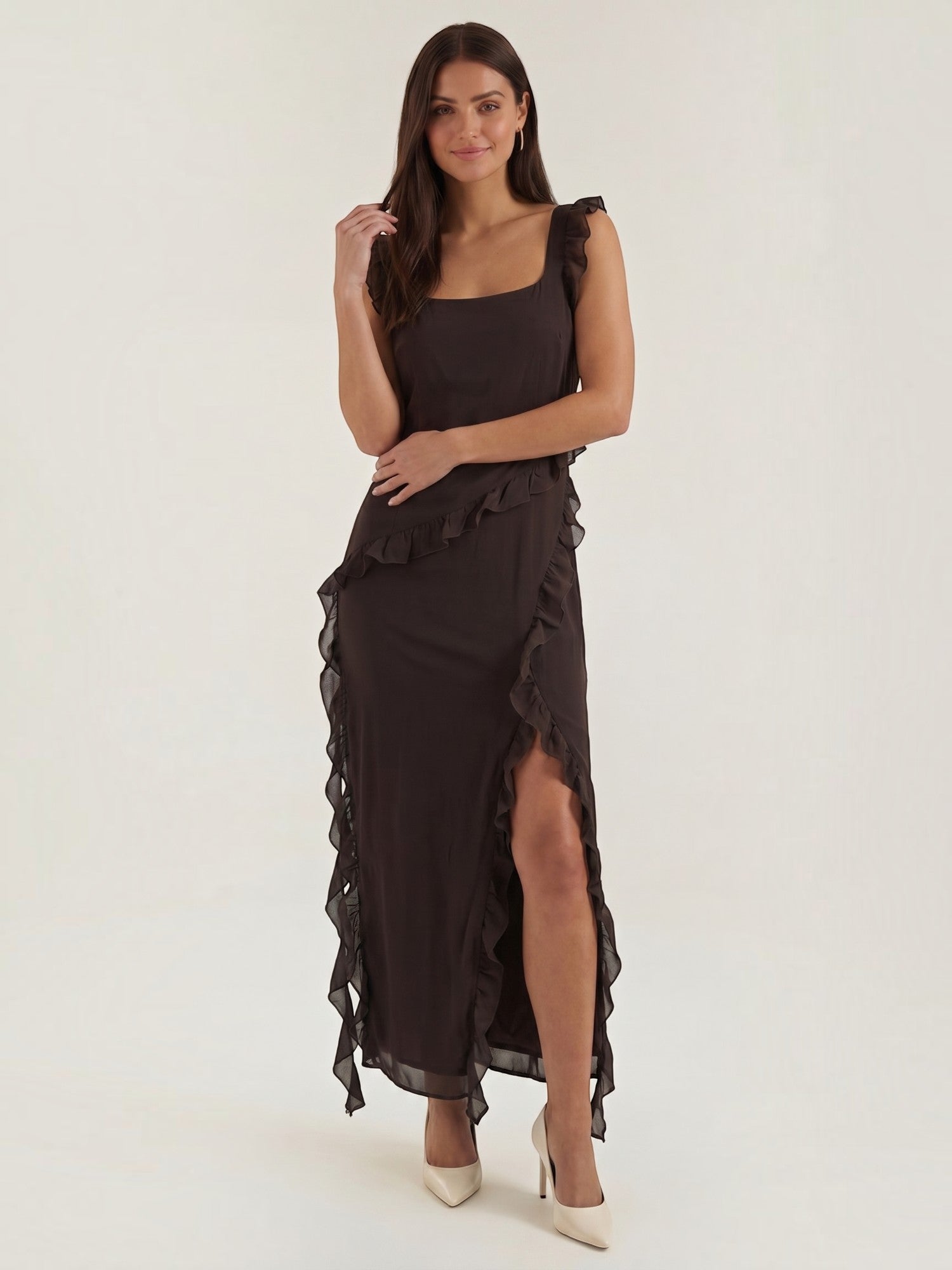 Susan Maxikleid mit Rüschen
