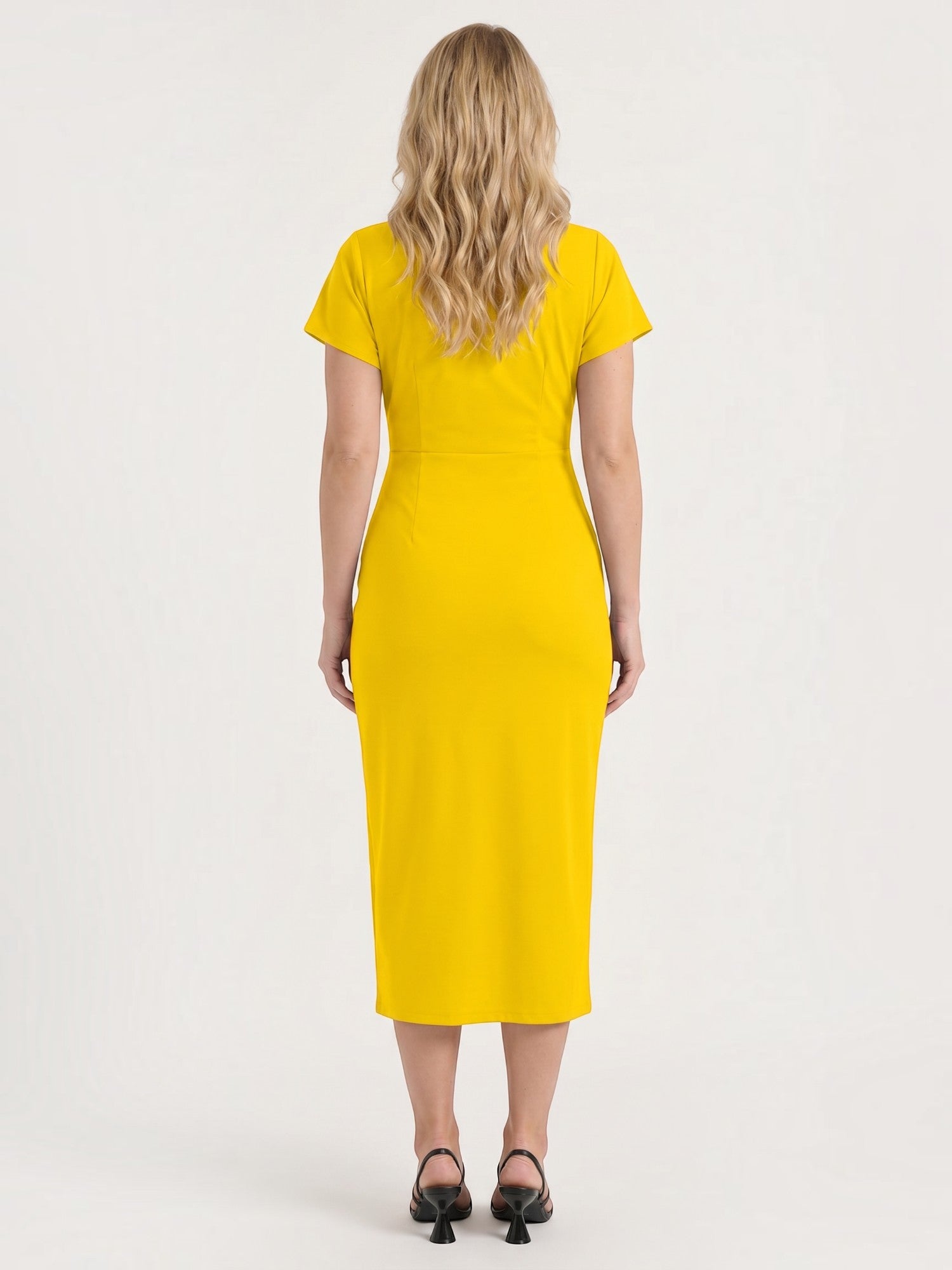 Raina Wickel-Midikleid mit V-Ausschnitt