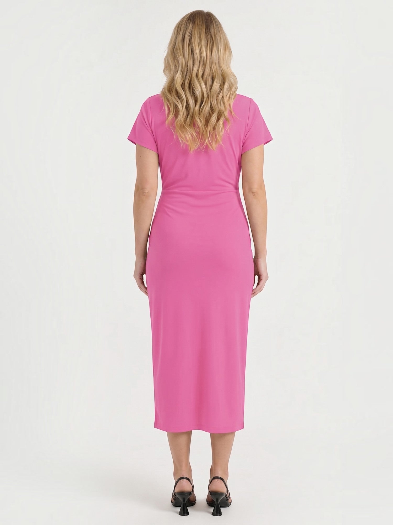 Raina Wickel-Midikleid mit V-Ausschnitt