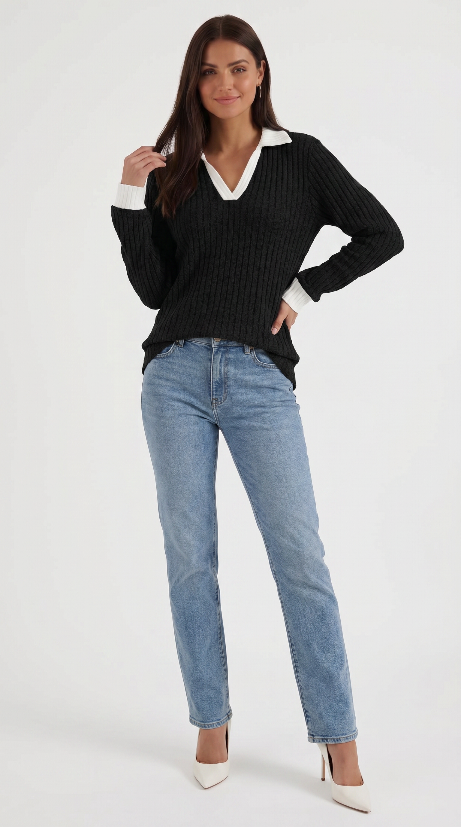 Althea Strickpullover mit V-Ausschnitt